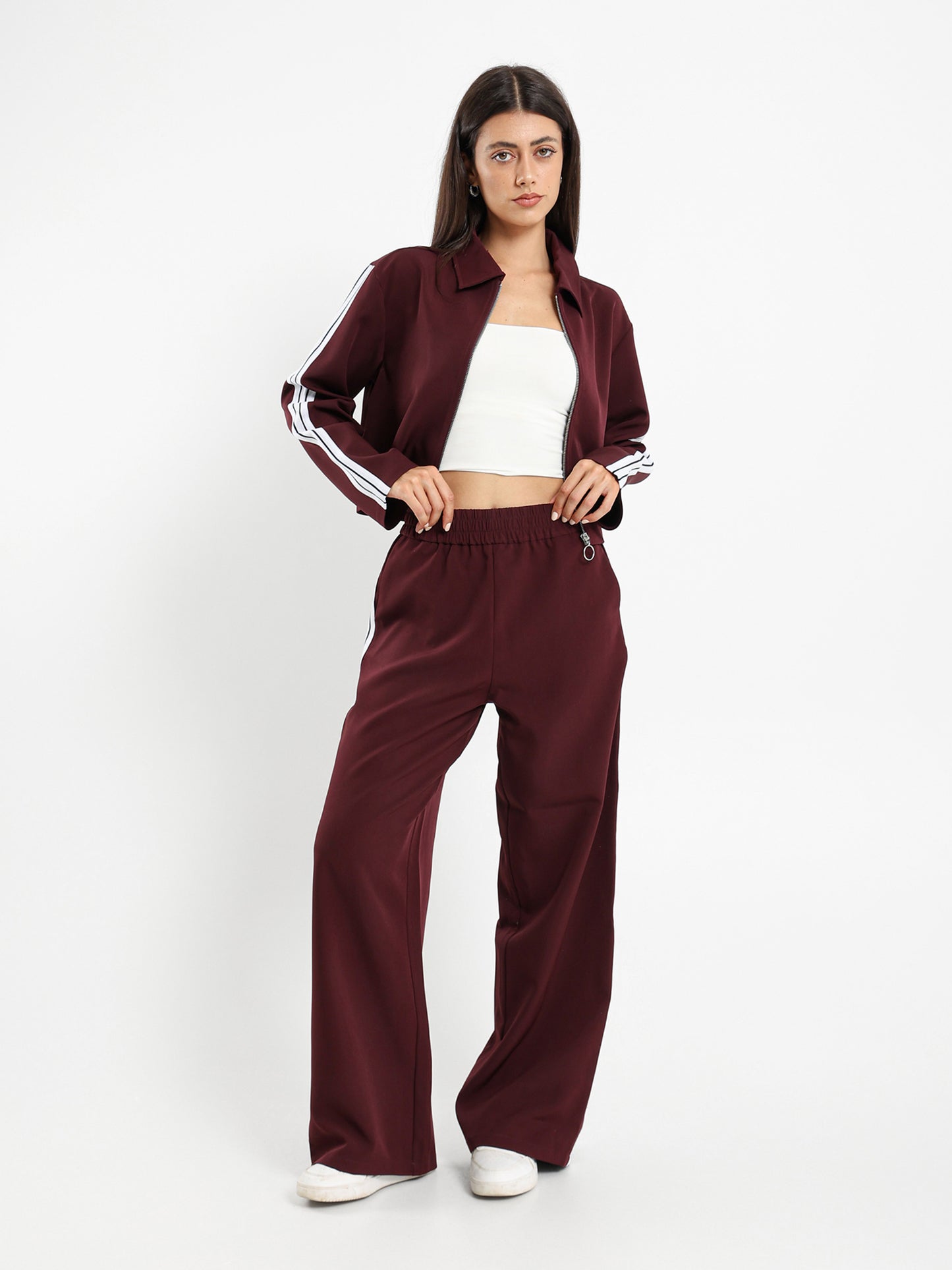 Side Stripe Zip-Up Jacket