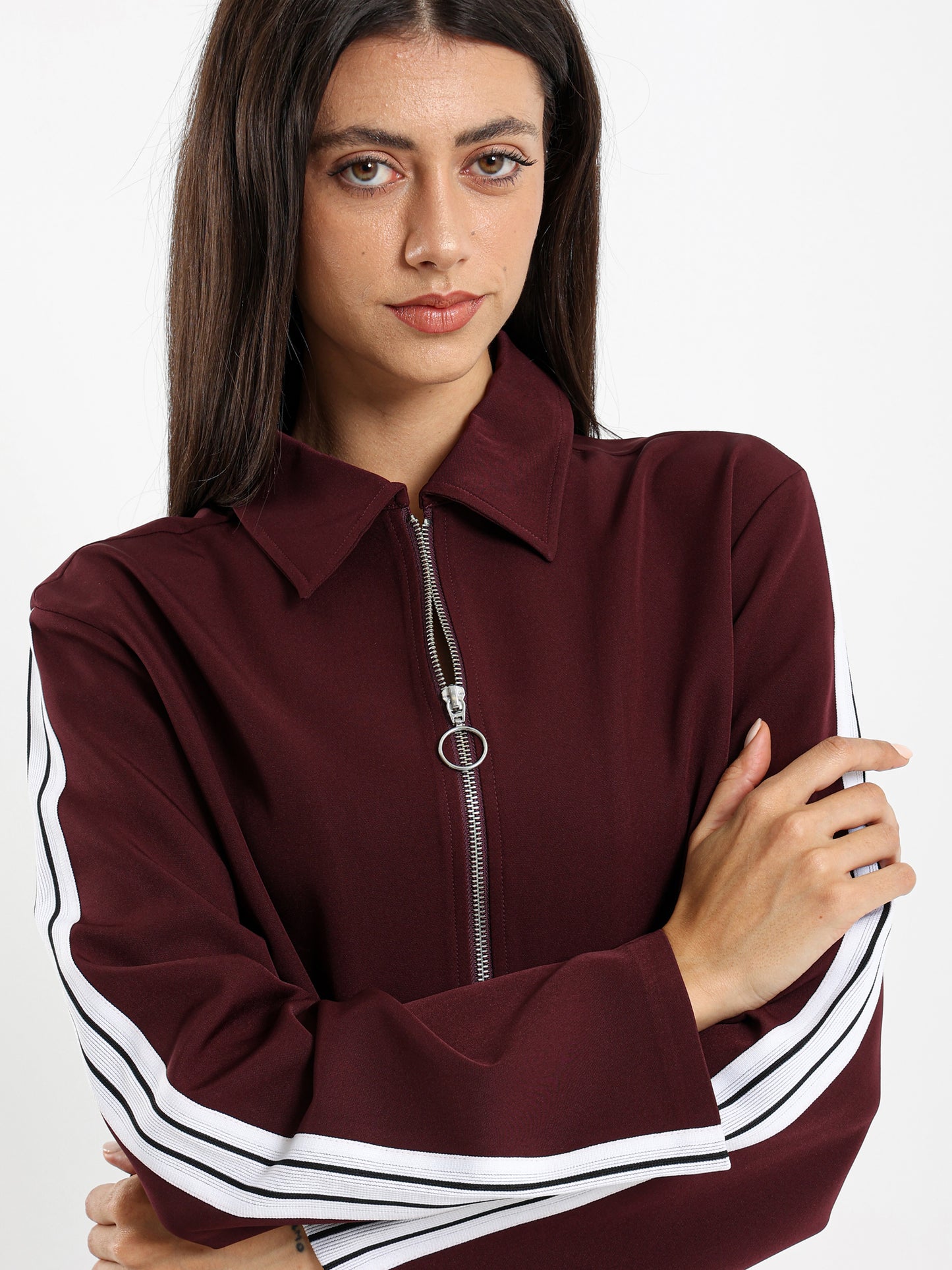 Side Stripe Zip-Up Jacket