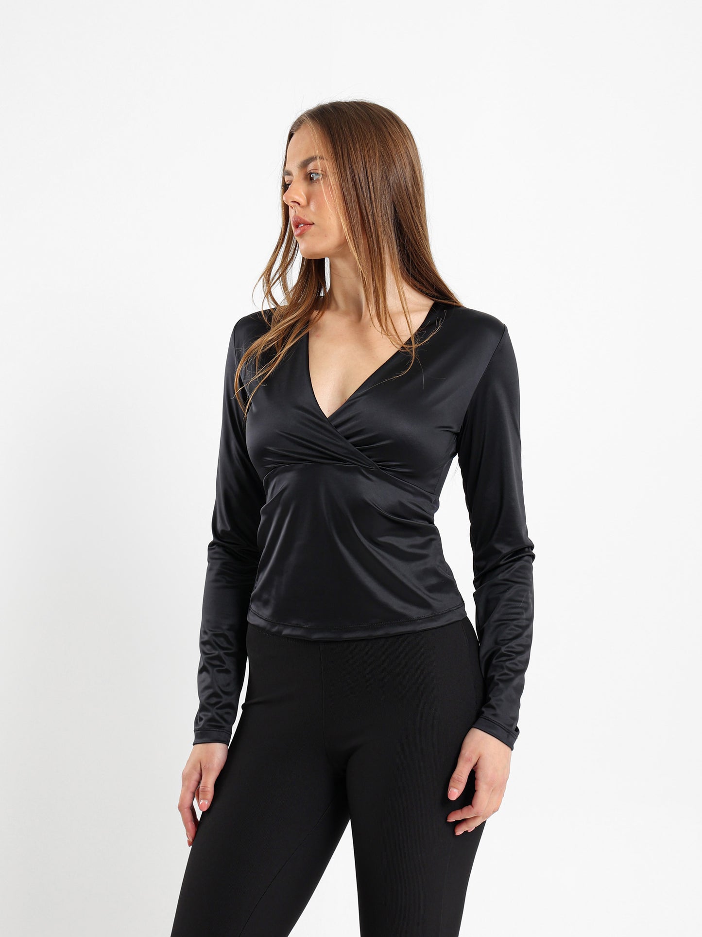 V-Neck Long Sleeve Top