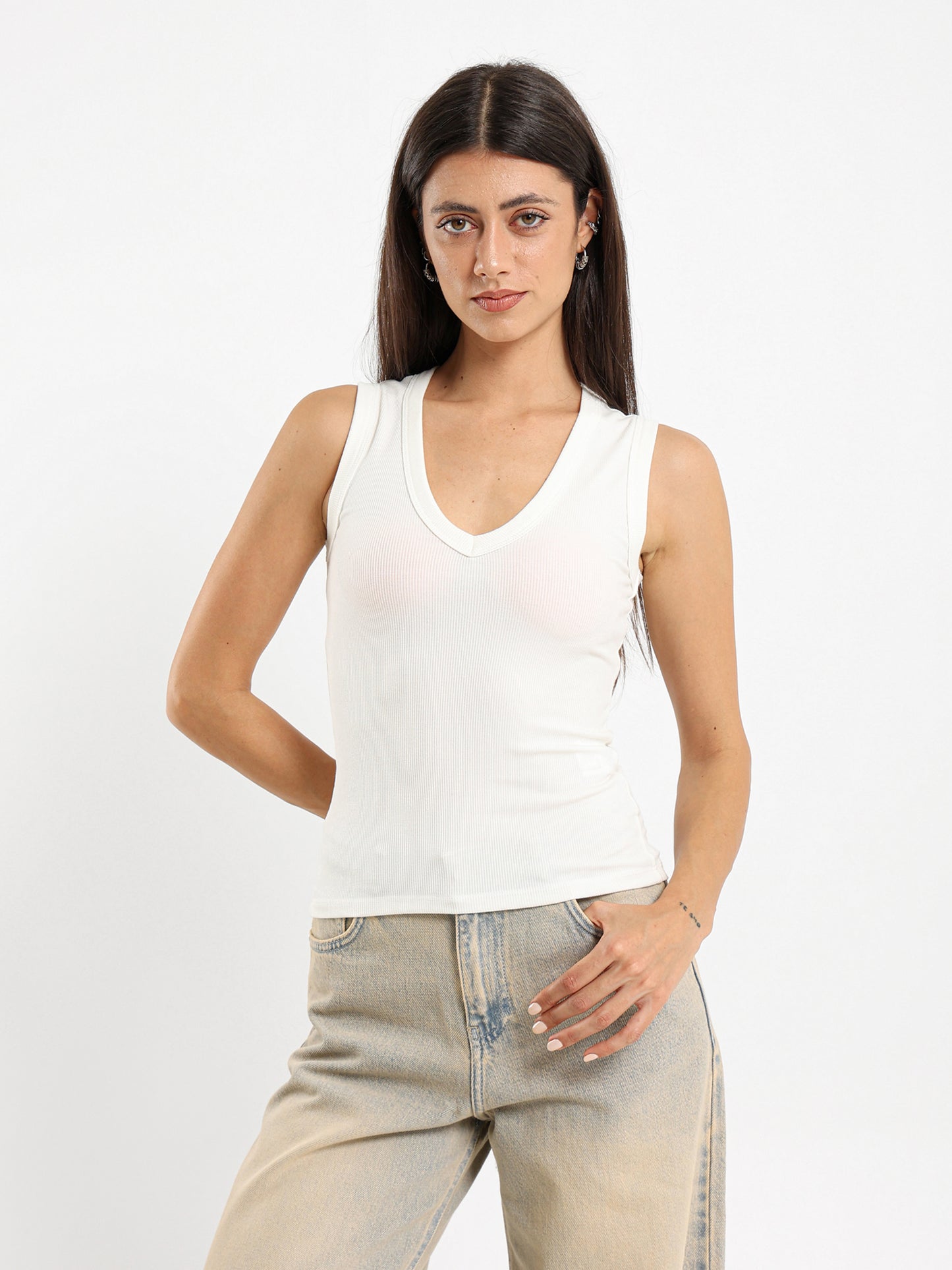 Square Neck Long Sleeve Top