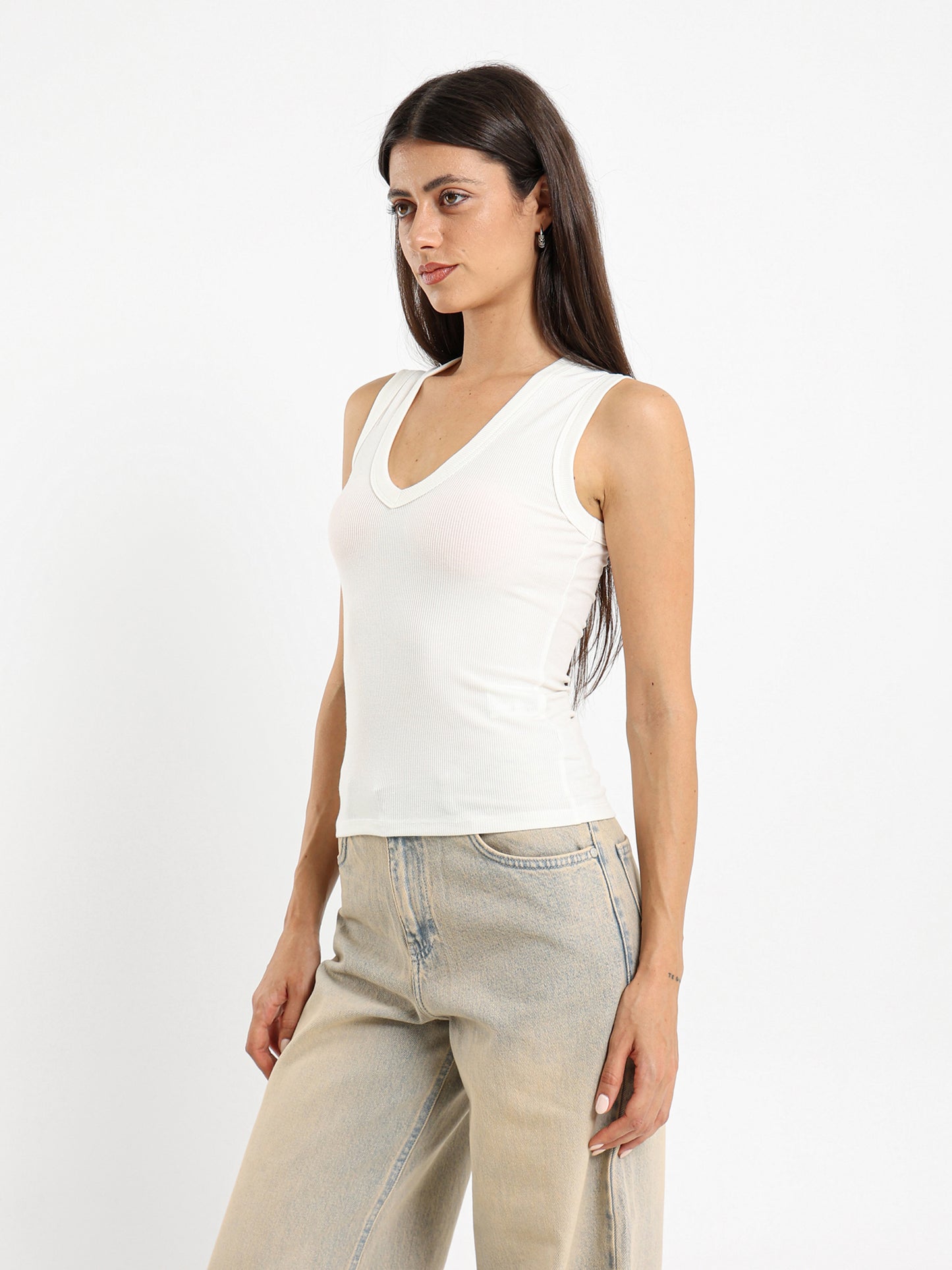Square Neck Long Sleeve Top