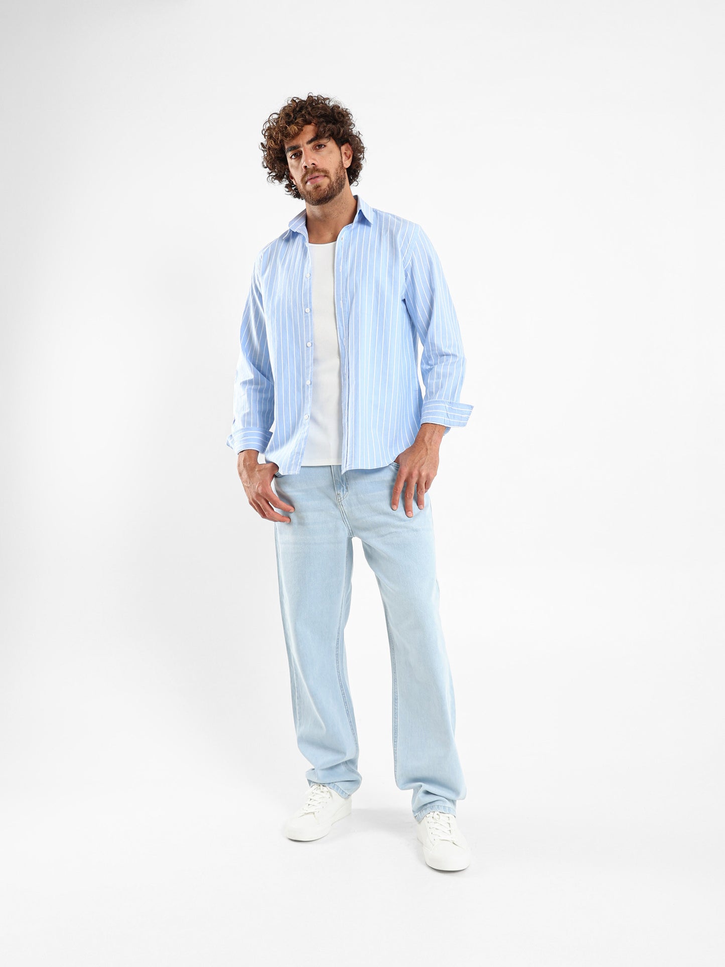 Thin Striped Basic Shirt
