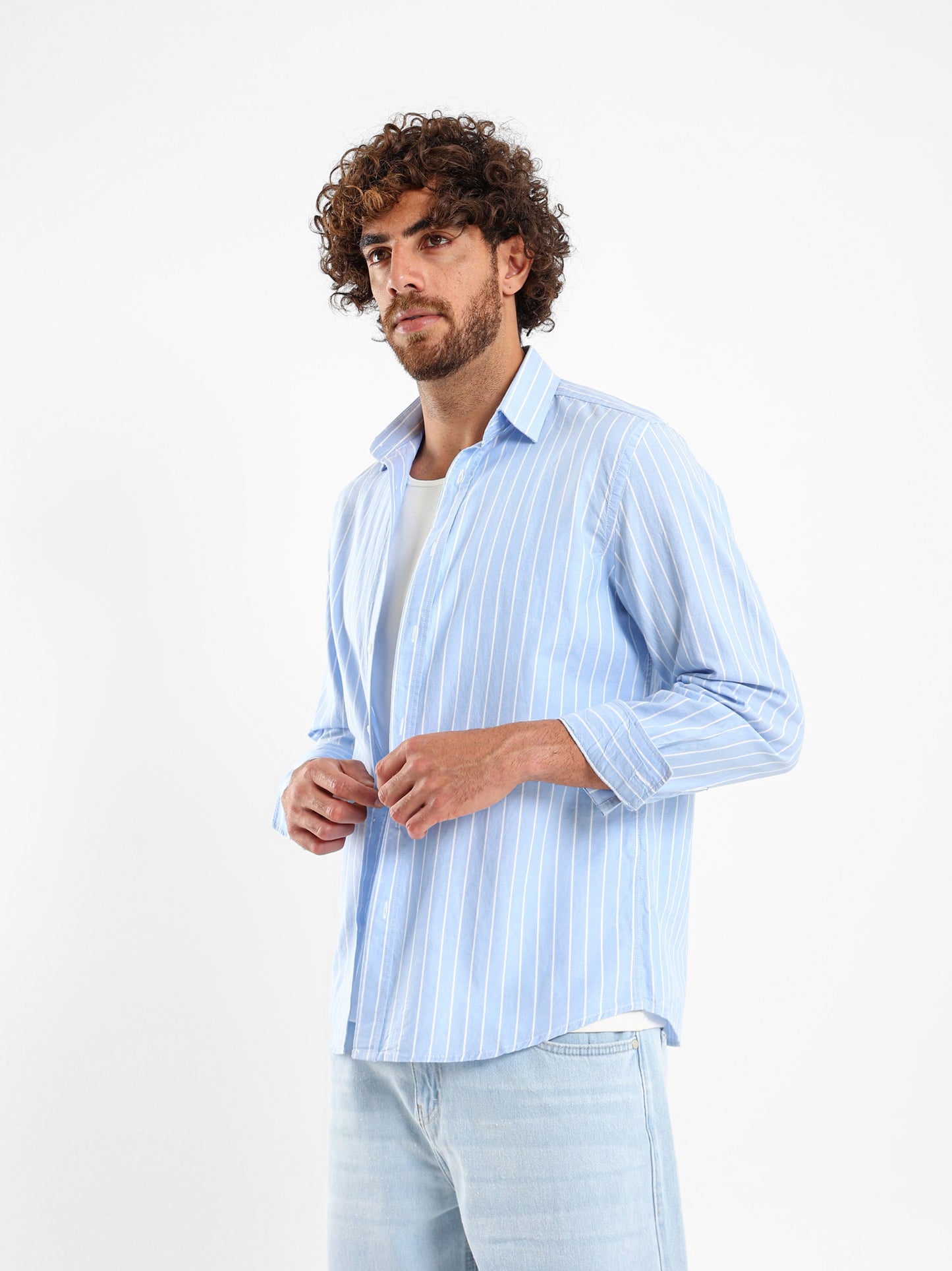 Thin Striped Basic Shirt