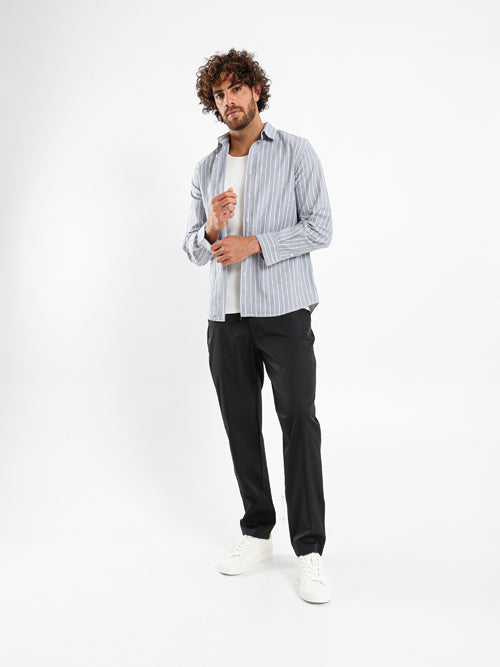 Thin Striped Basic Shirt