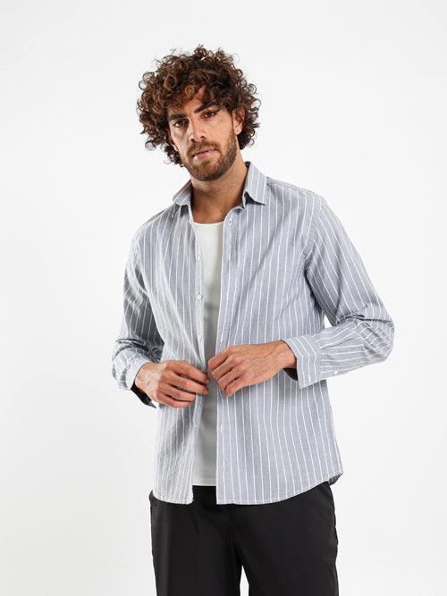 Thin Striped Basic Shirt