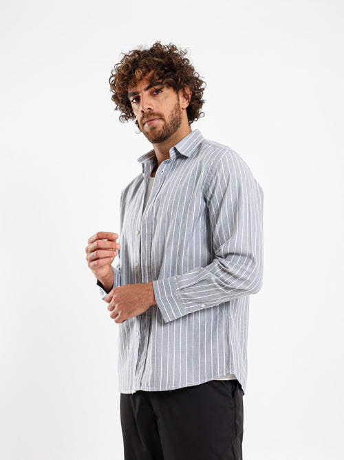 Thin Striped Basic Shirt