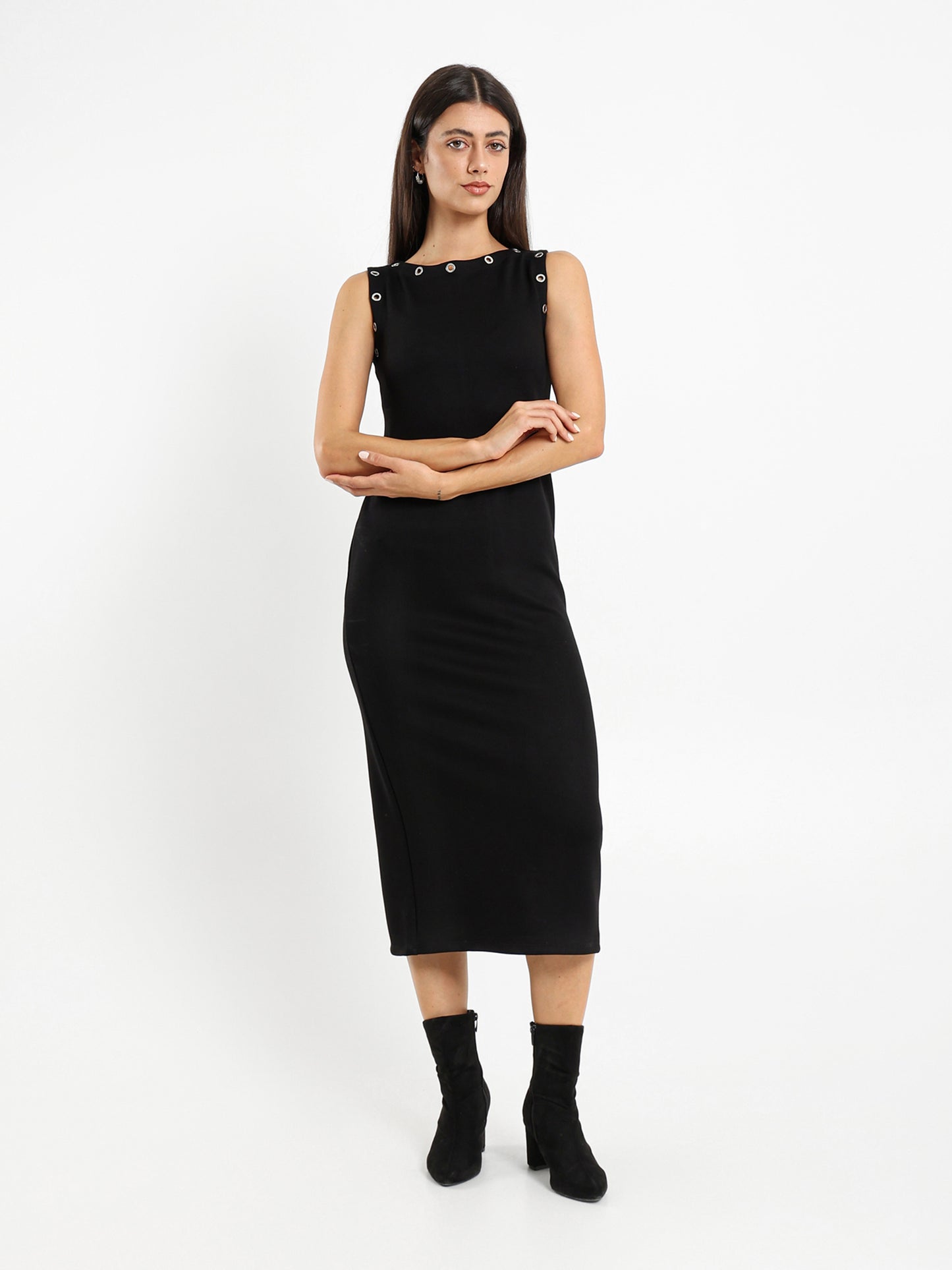 Eyelet Midi Dress