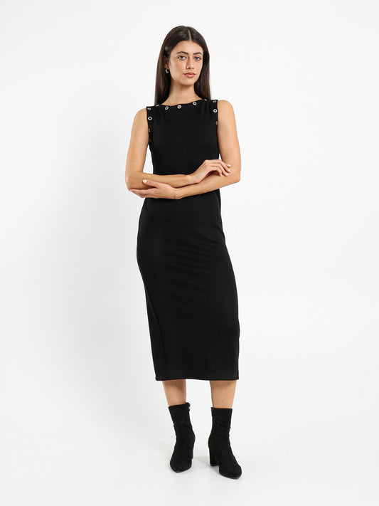 Eyelet Midi Dress
