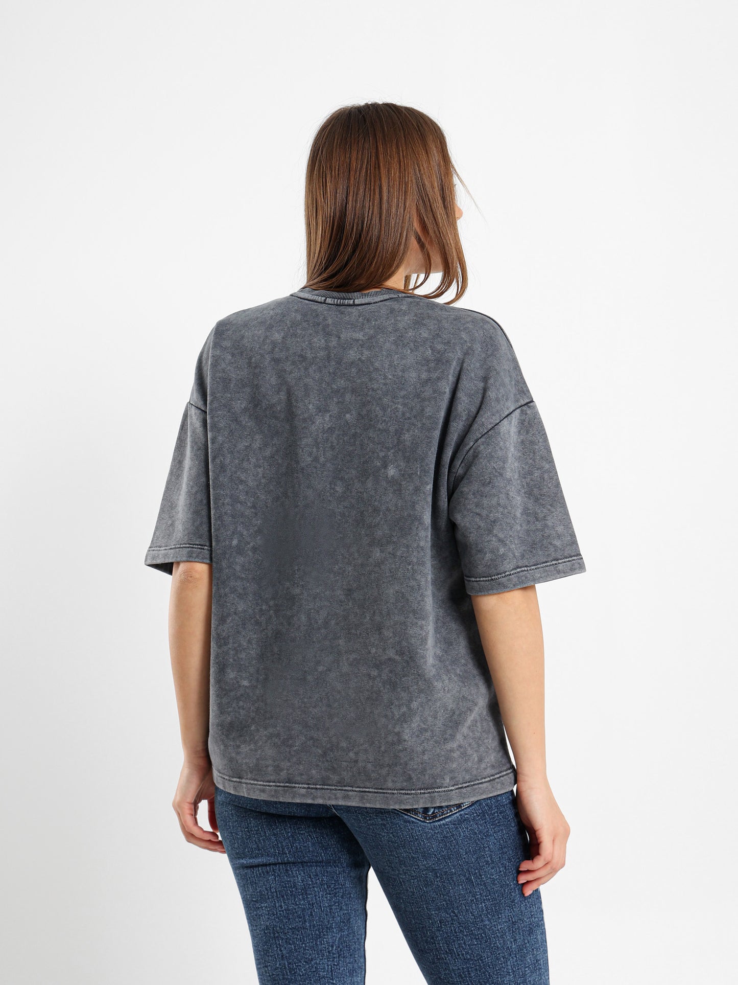 Studded Printed Oversized T-Shirt