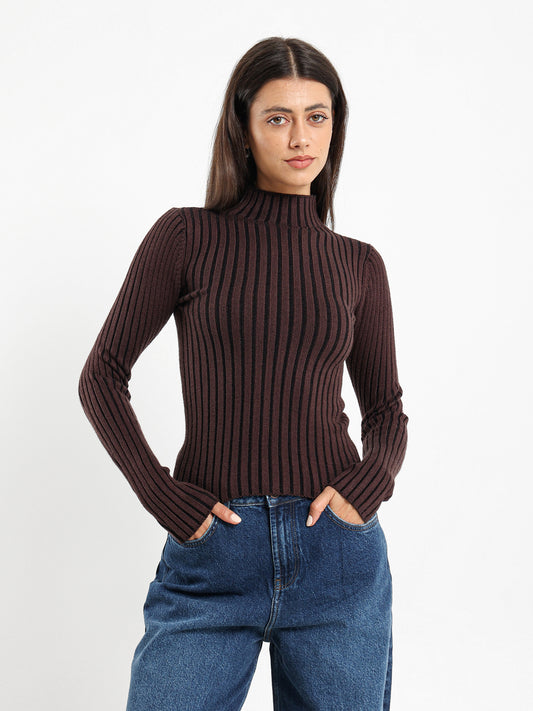 Ribbed Turtle Neck