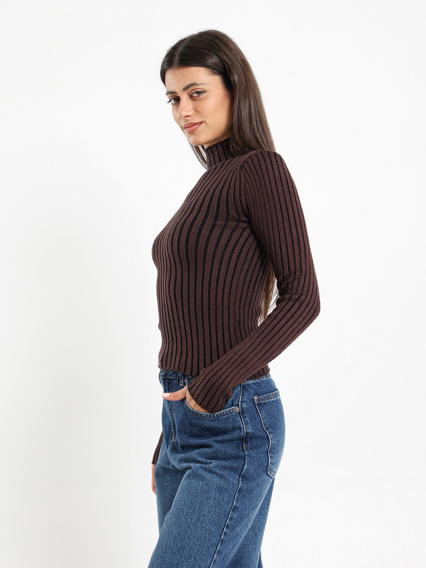 Ribbed Turtle Neck