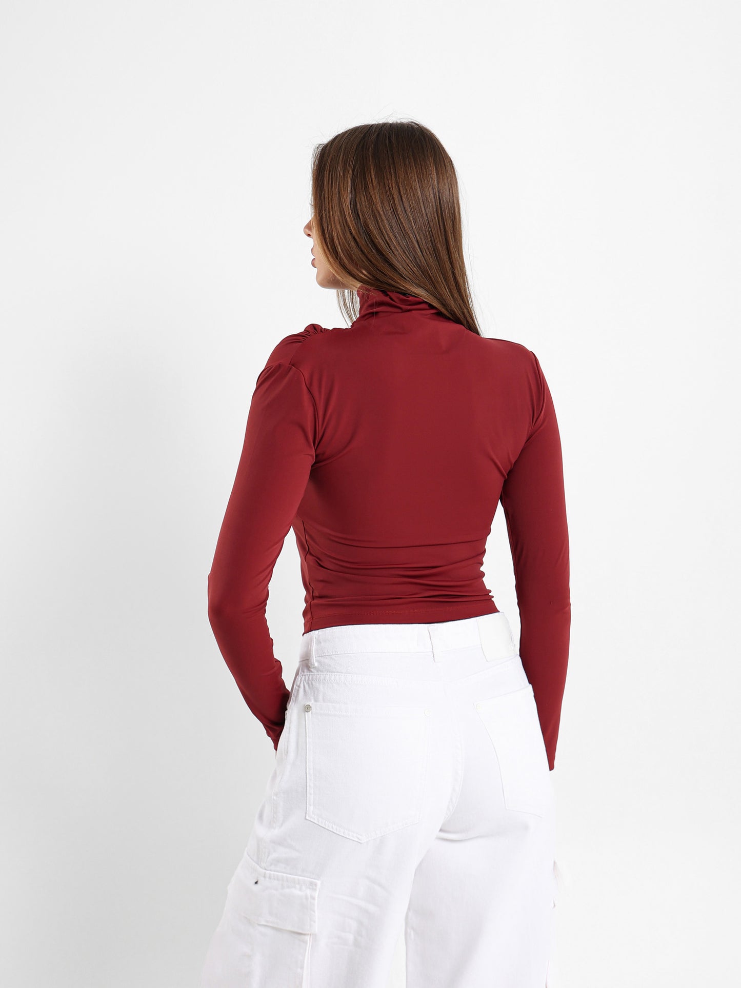 Side Ruched Long Sleeve Top