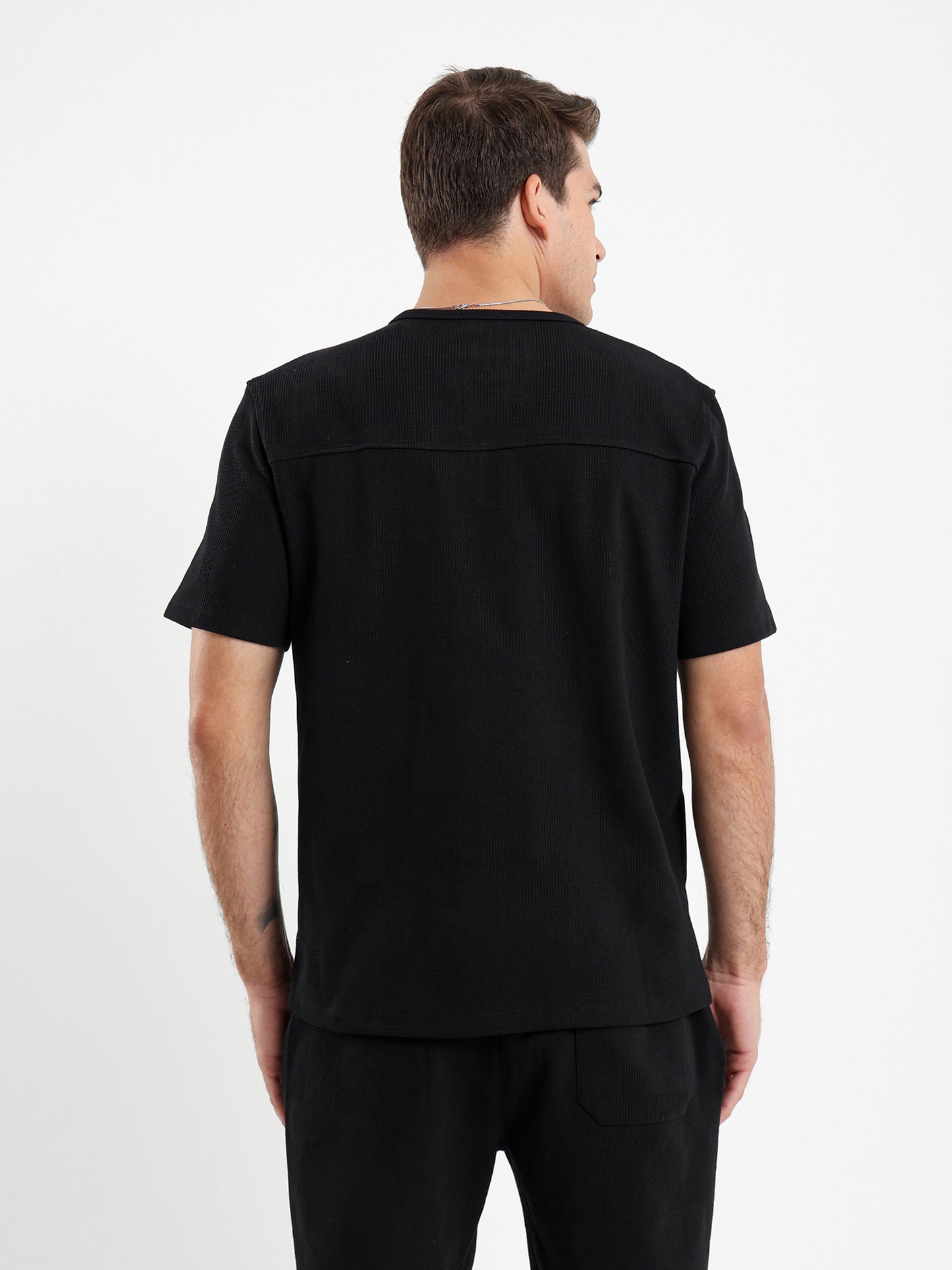 Textured Knitted T-Shirt