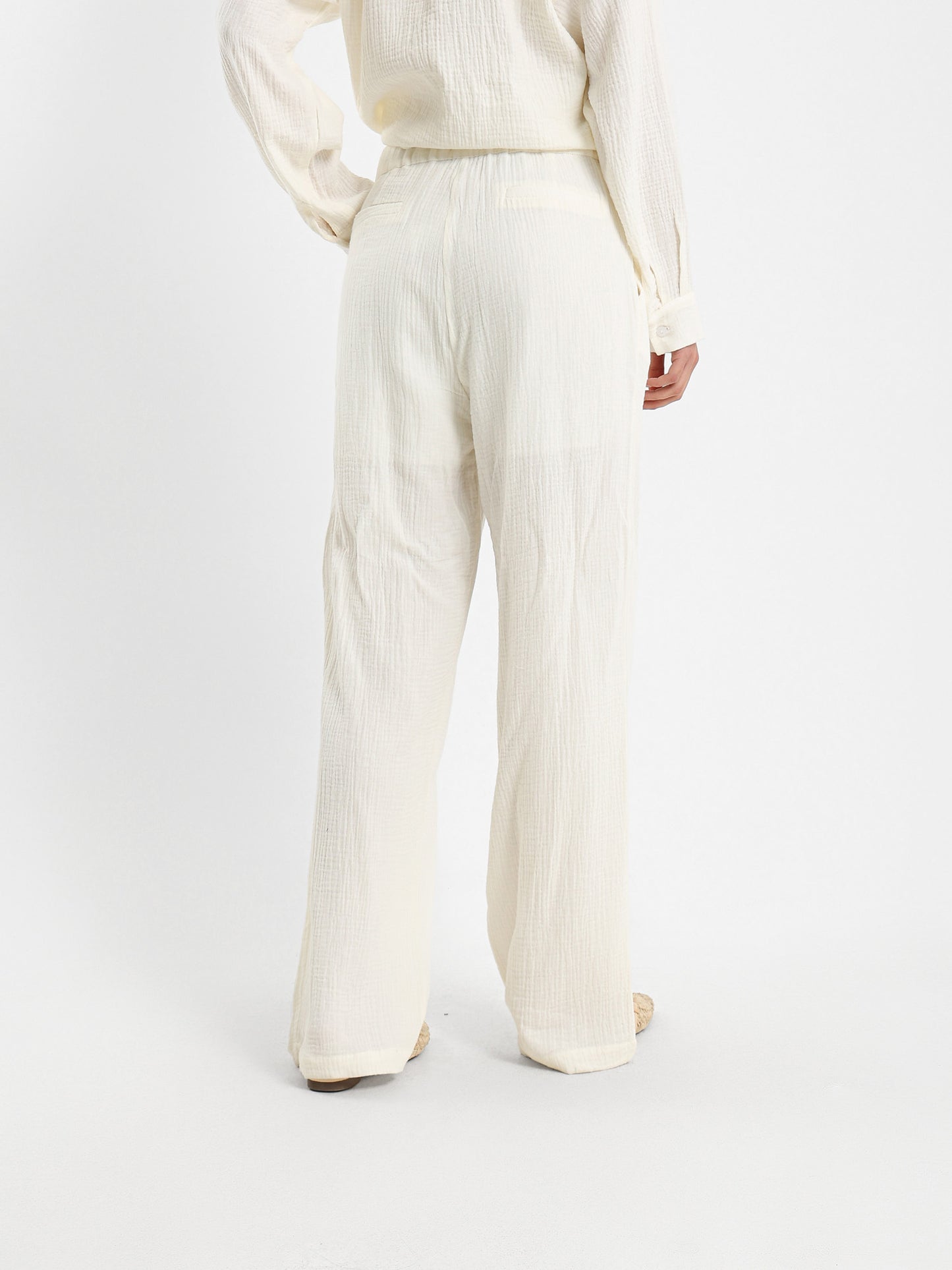 Front Pleated Wrinkled Pants