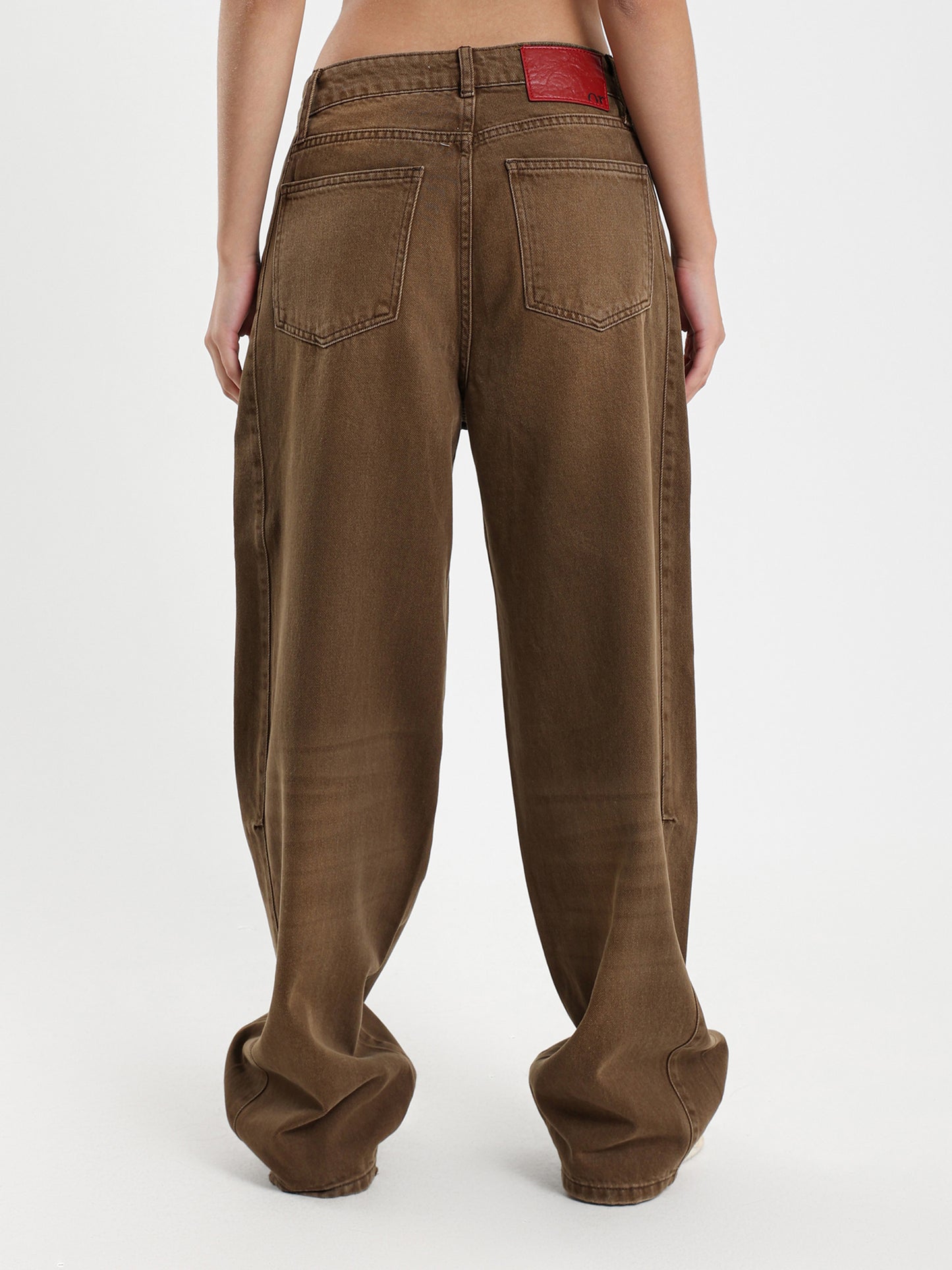 Oversized Baggy Jeans with Frayed Hem