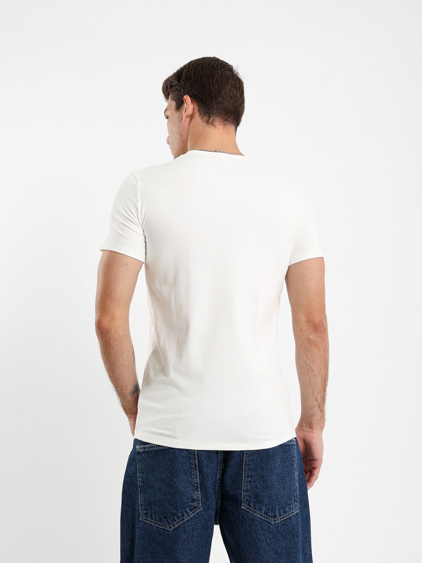 Basic Muscle Fit V-Neck T-Shirt