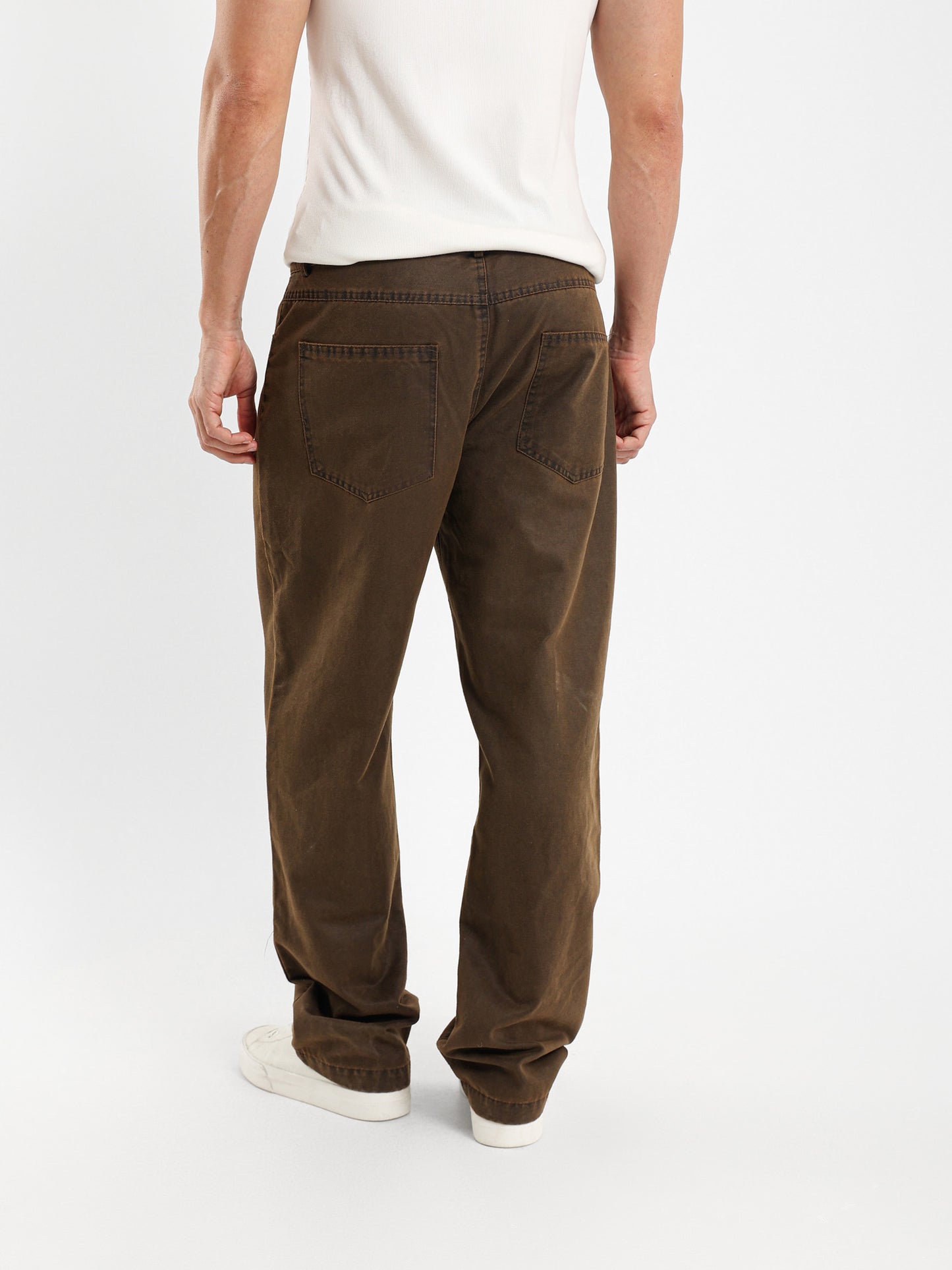 Suede-Like Chino Pants