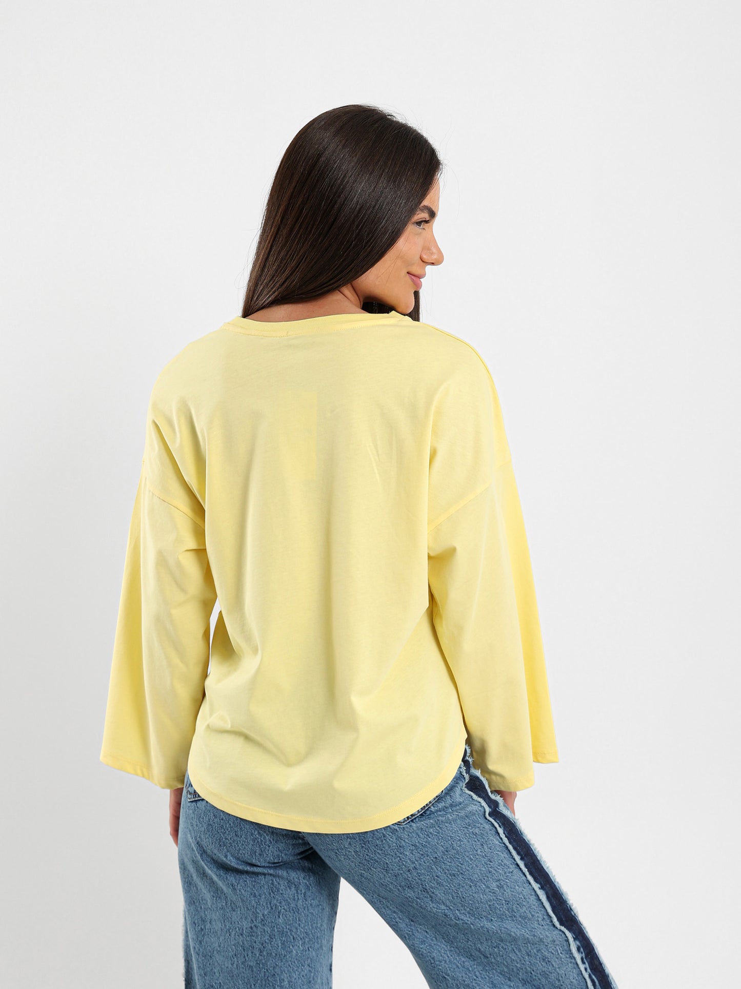 Slow Down You're Doing Fine Print Long Sleeve T-Shirt