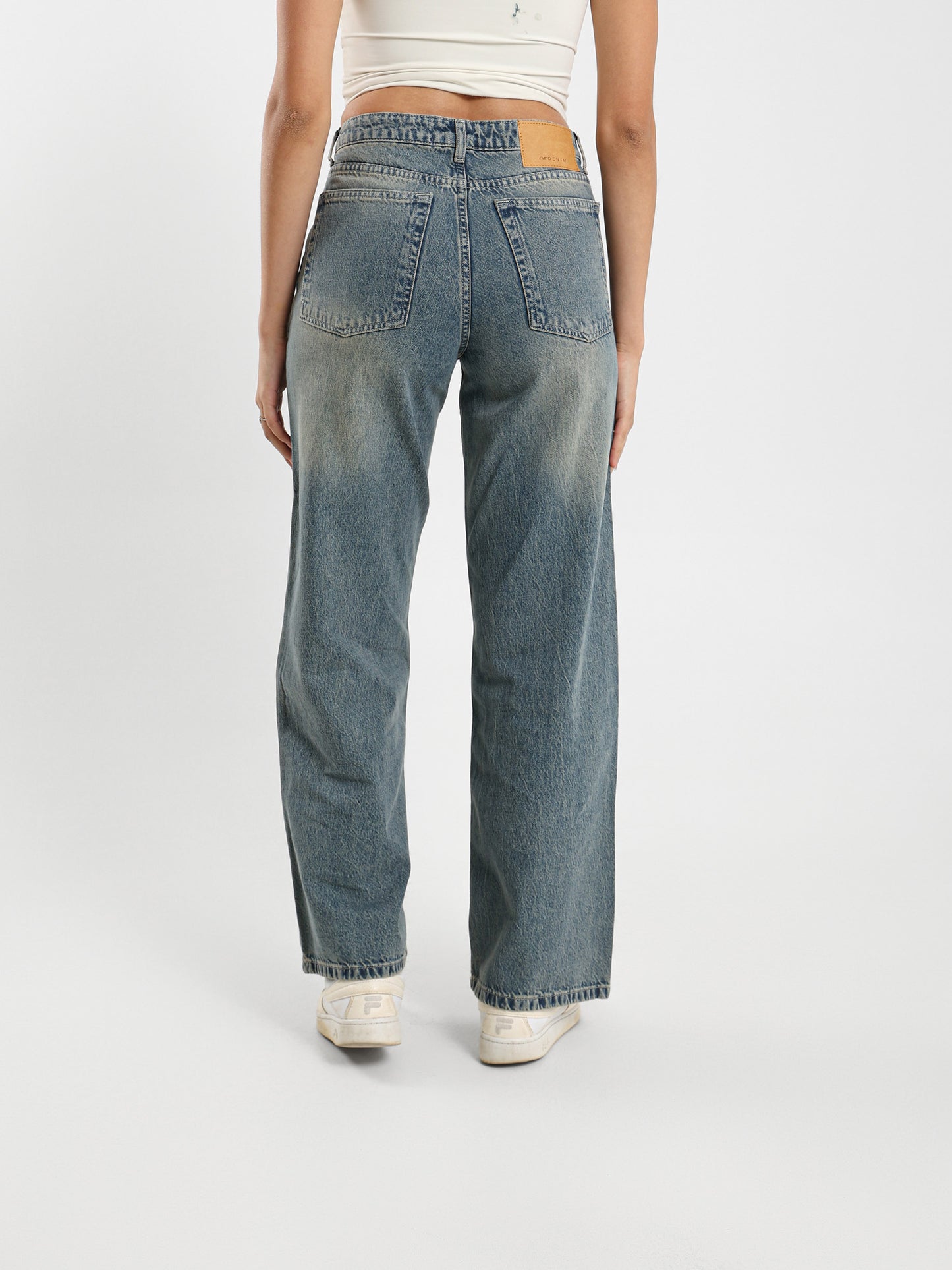 Wide Leg Denim Pants