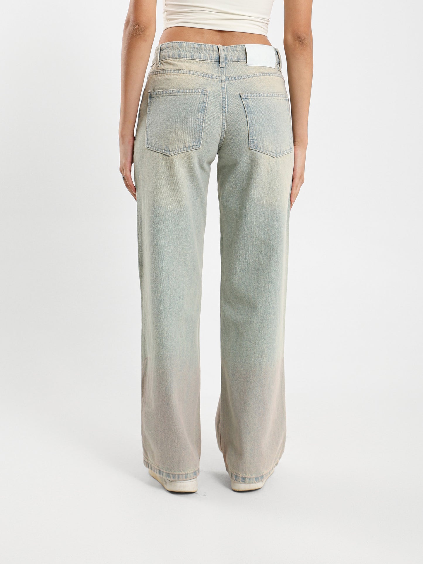 Over Dye Wide Leg Jeans