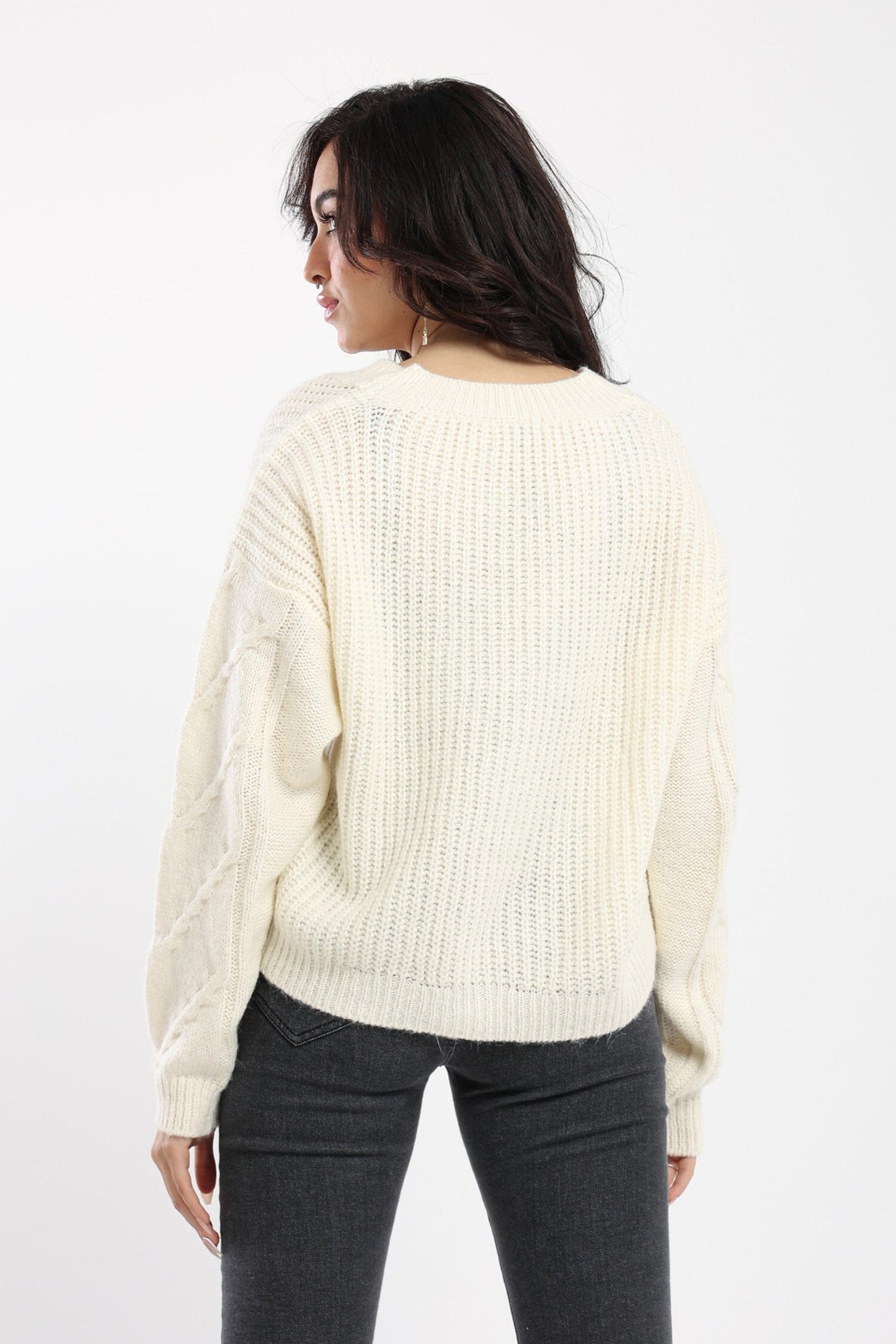 Cardigan - Cable Half English Knit