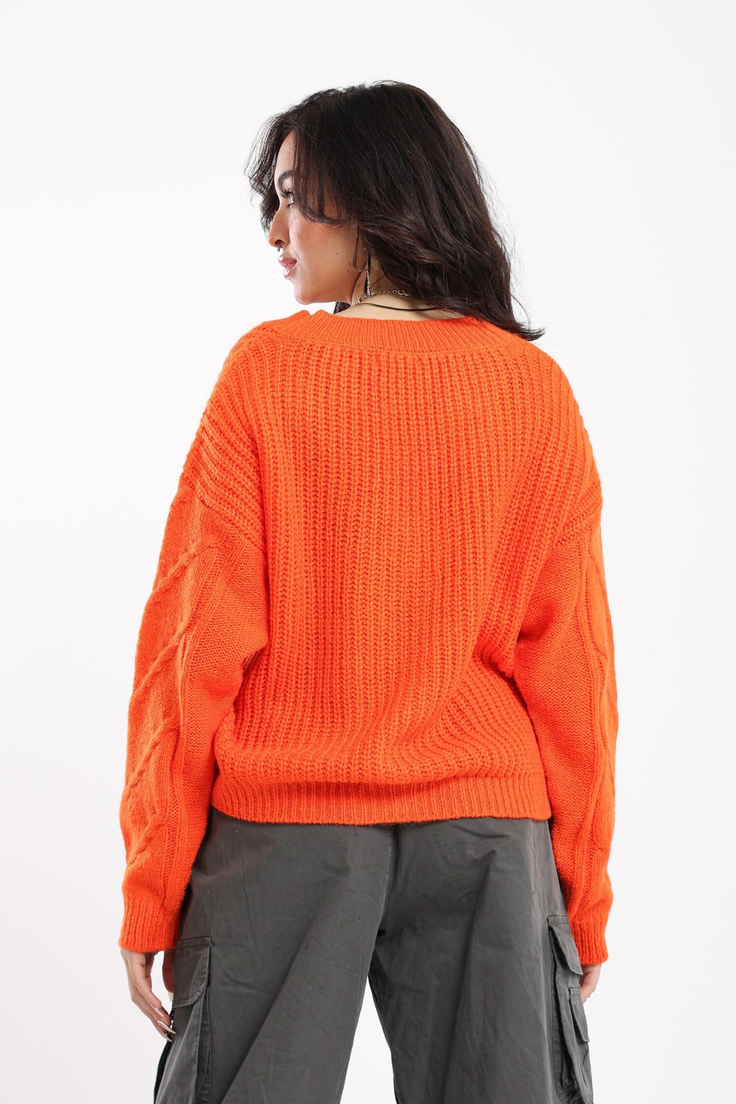 Cardigan - Cable Half English Knit