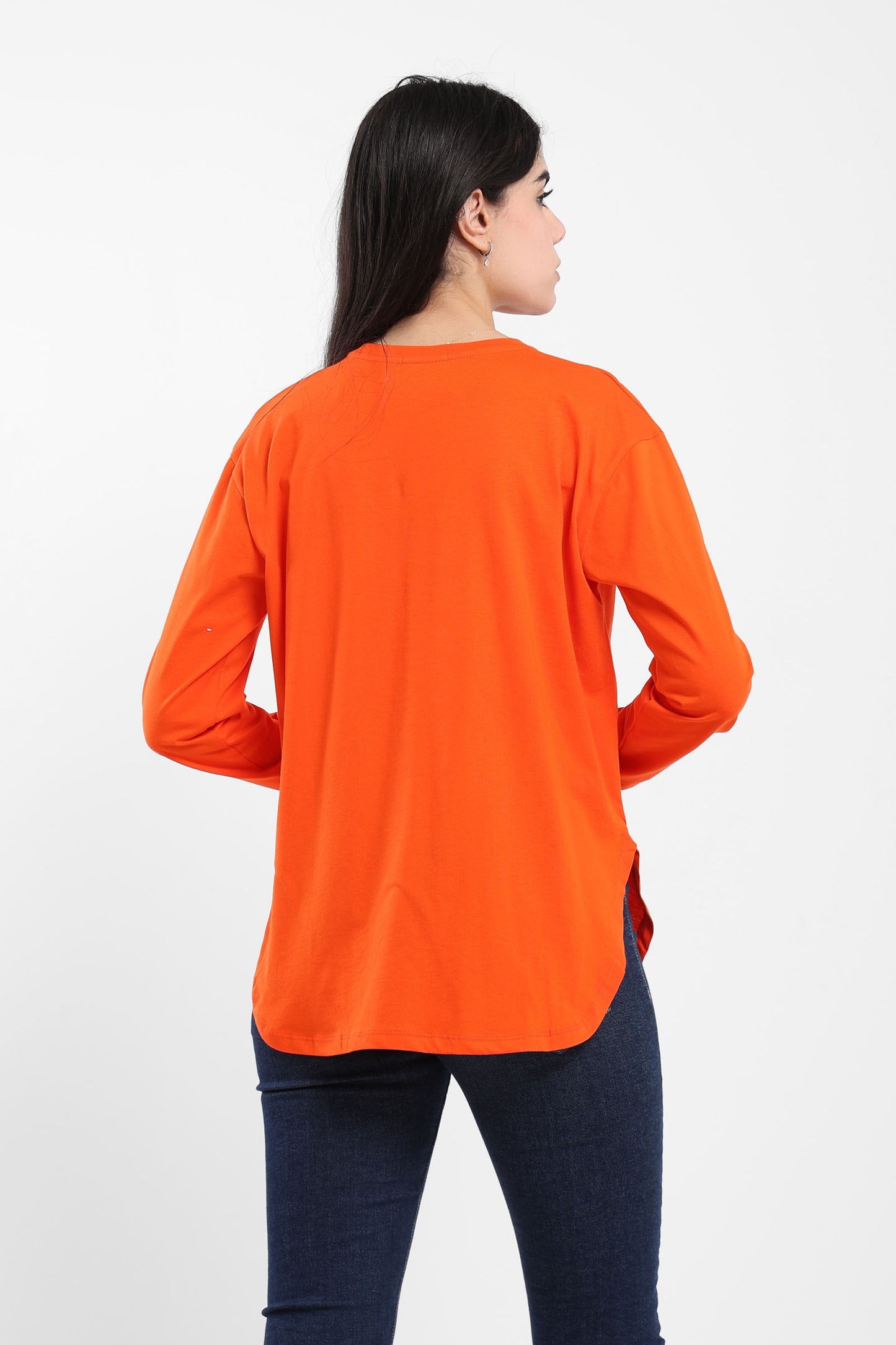 Long Sleeves Round Hem With Slits - Outlet