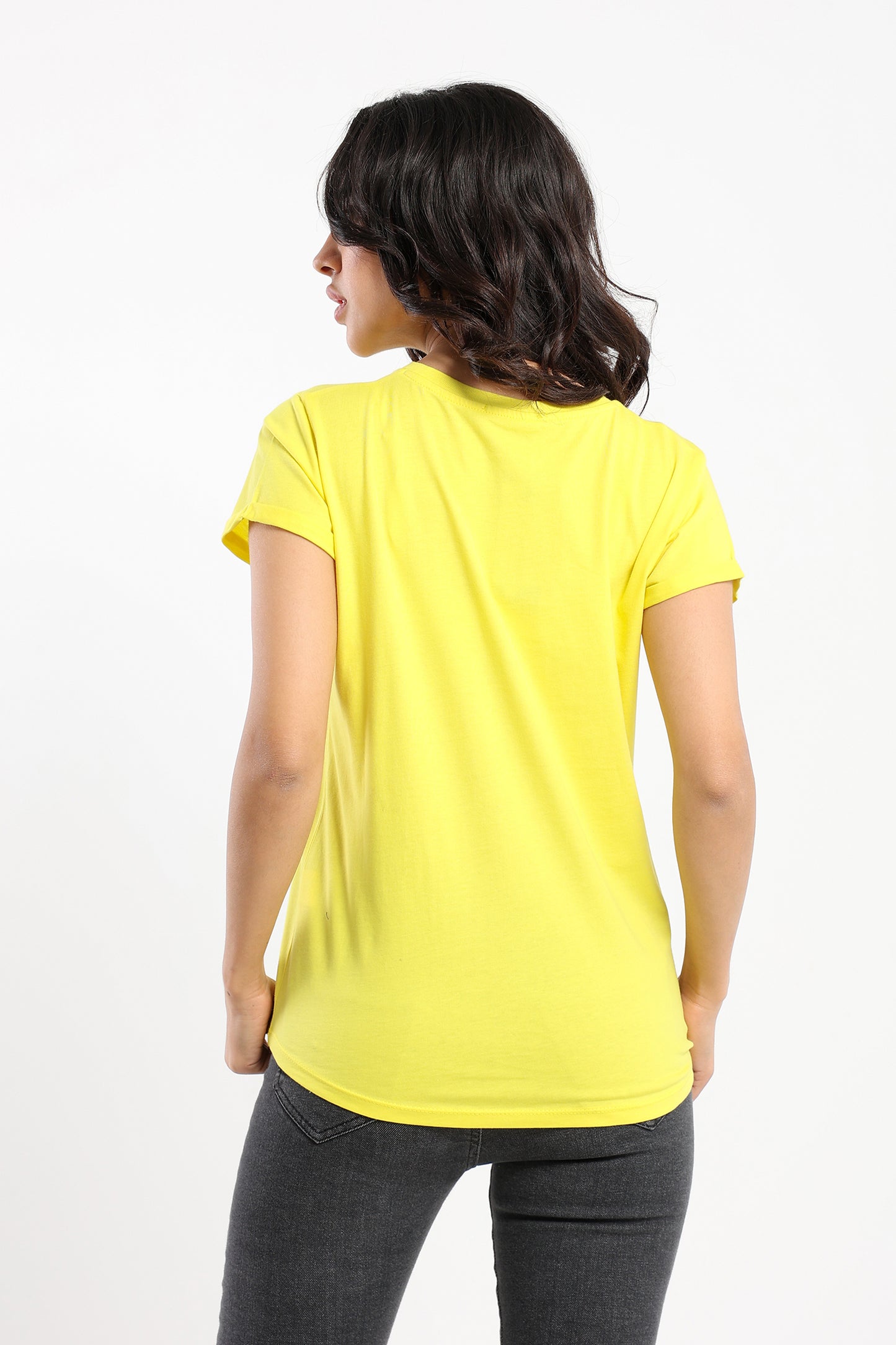 Crew Neck Round Hem Tshirt - Outlet