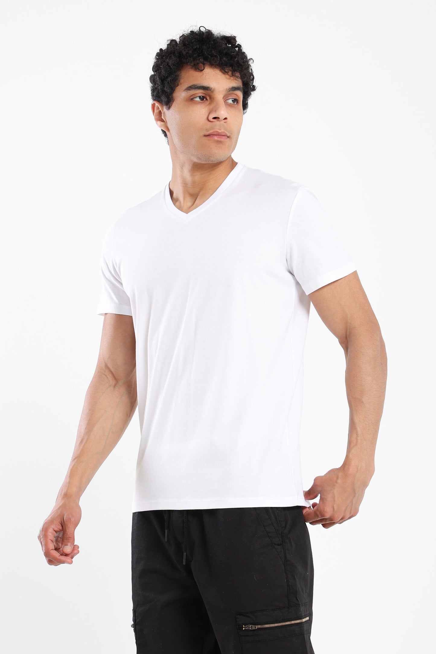 T-Shirt Regular Finished V-Neck - Outlet
