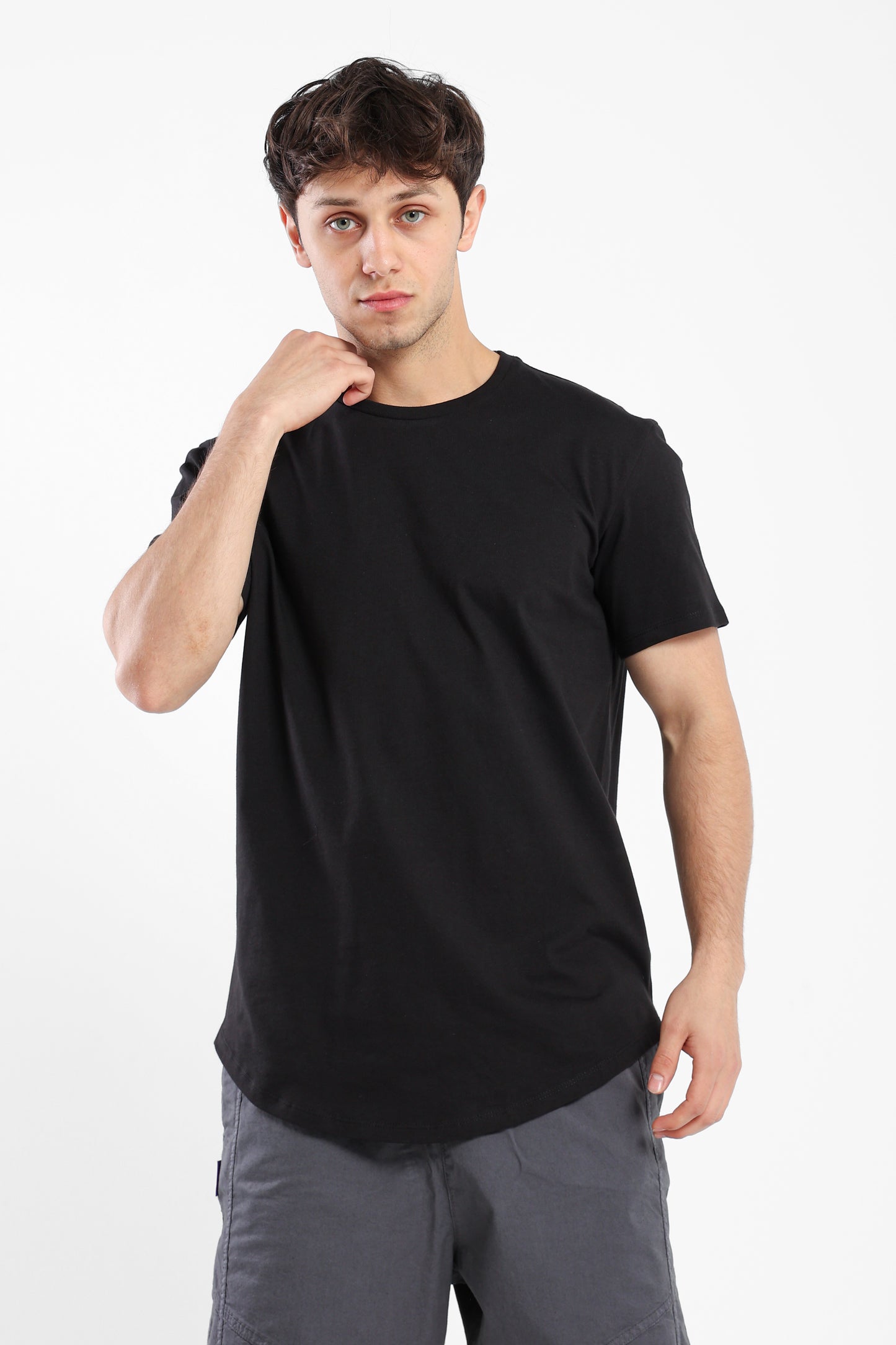 T-Shirt Regular T-Shirt Long-Fit Round Hem - Outlet