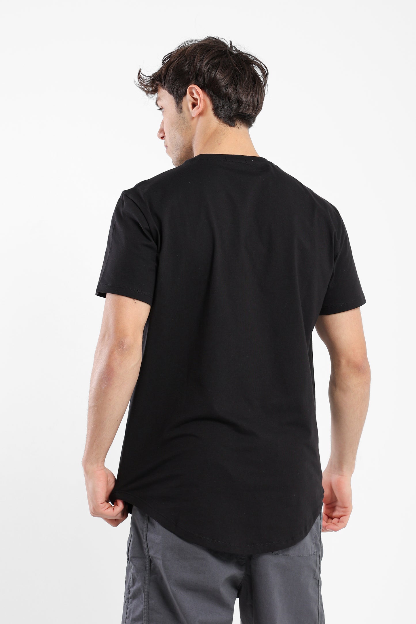 T-Shirt Regular T-Shirt Long-Fit Round Hem - Outlet