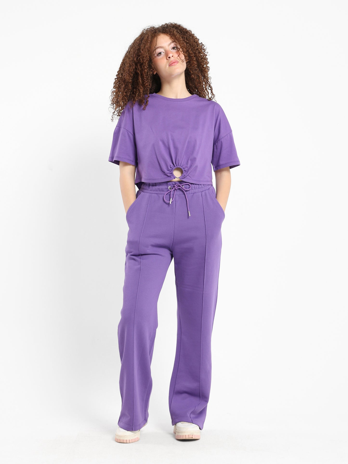 Cropped T-Shirt with Ring - Outlet
