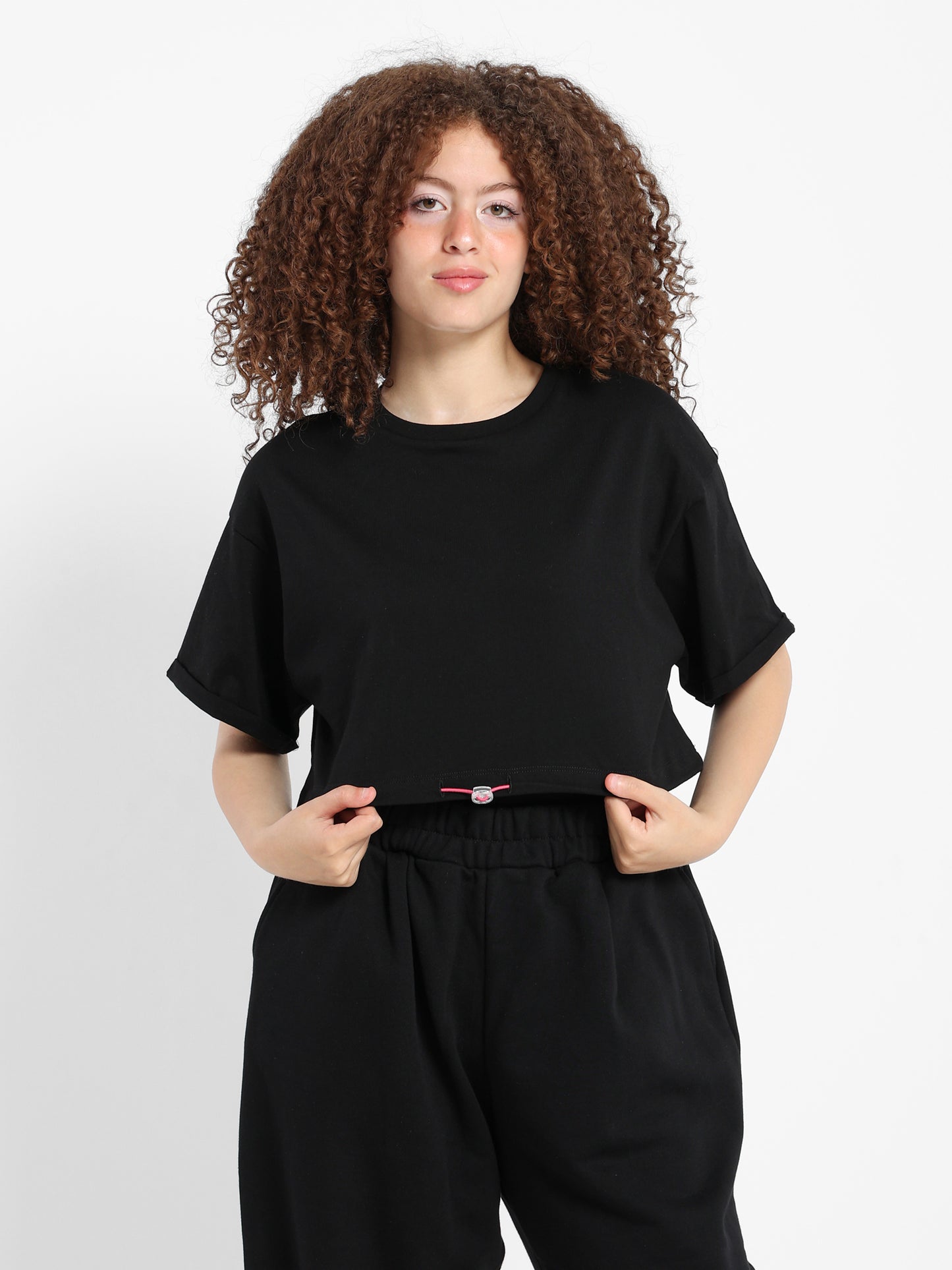 Drawstring Hem T-Shirt - Outlet