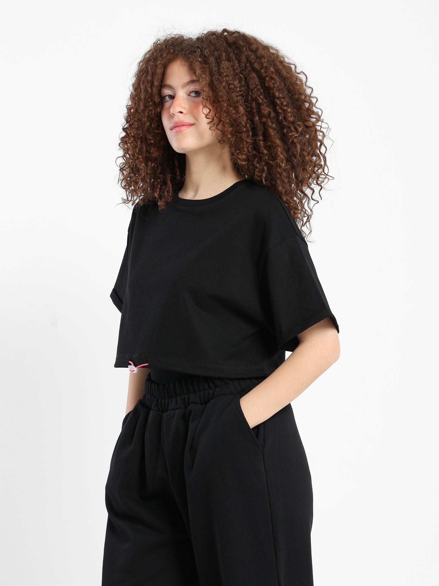 Drawstring Hem T-Shirt - Outlet