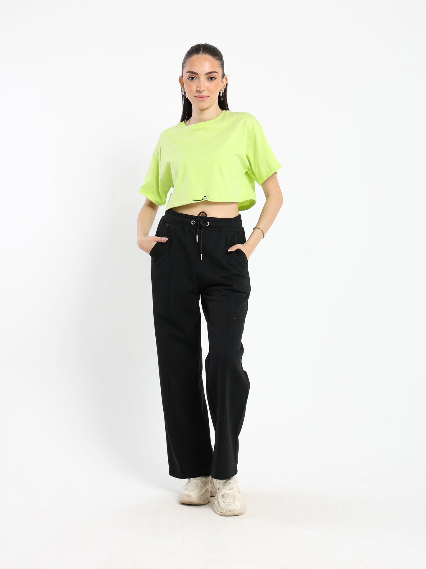 Drawstring Hem T-Shirt - Outlet