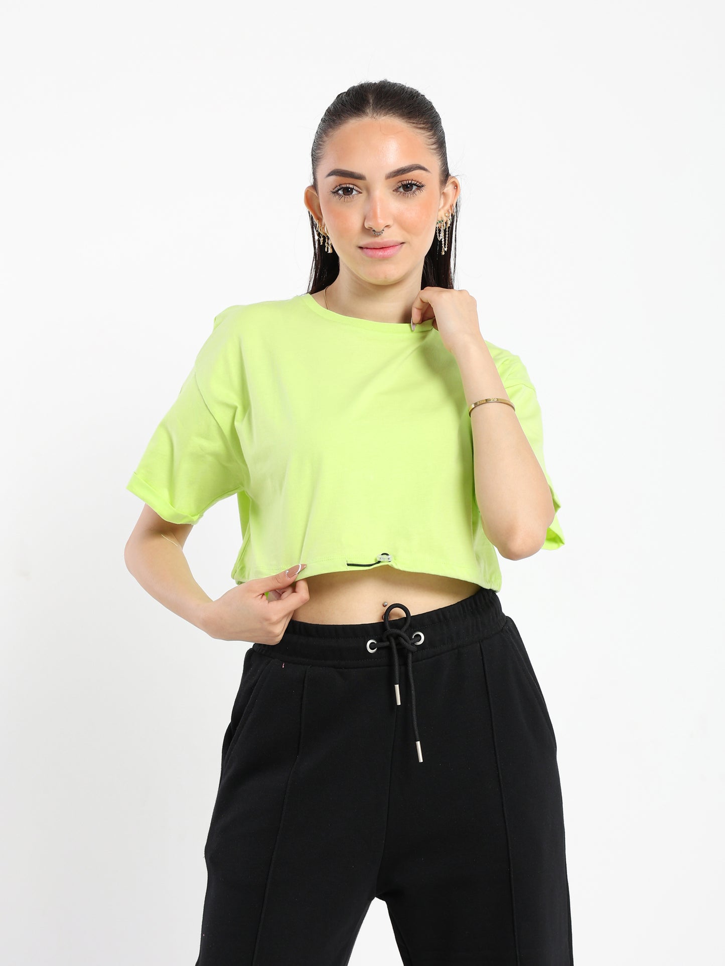Drawstring Hem T-Shirt - Outlet