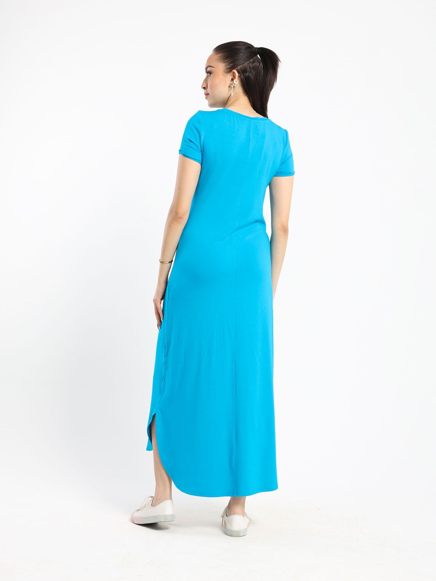 Dress - Round Hem - Short Sleeve - Outlet