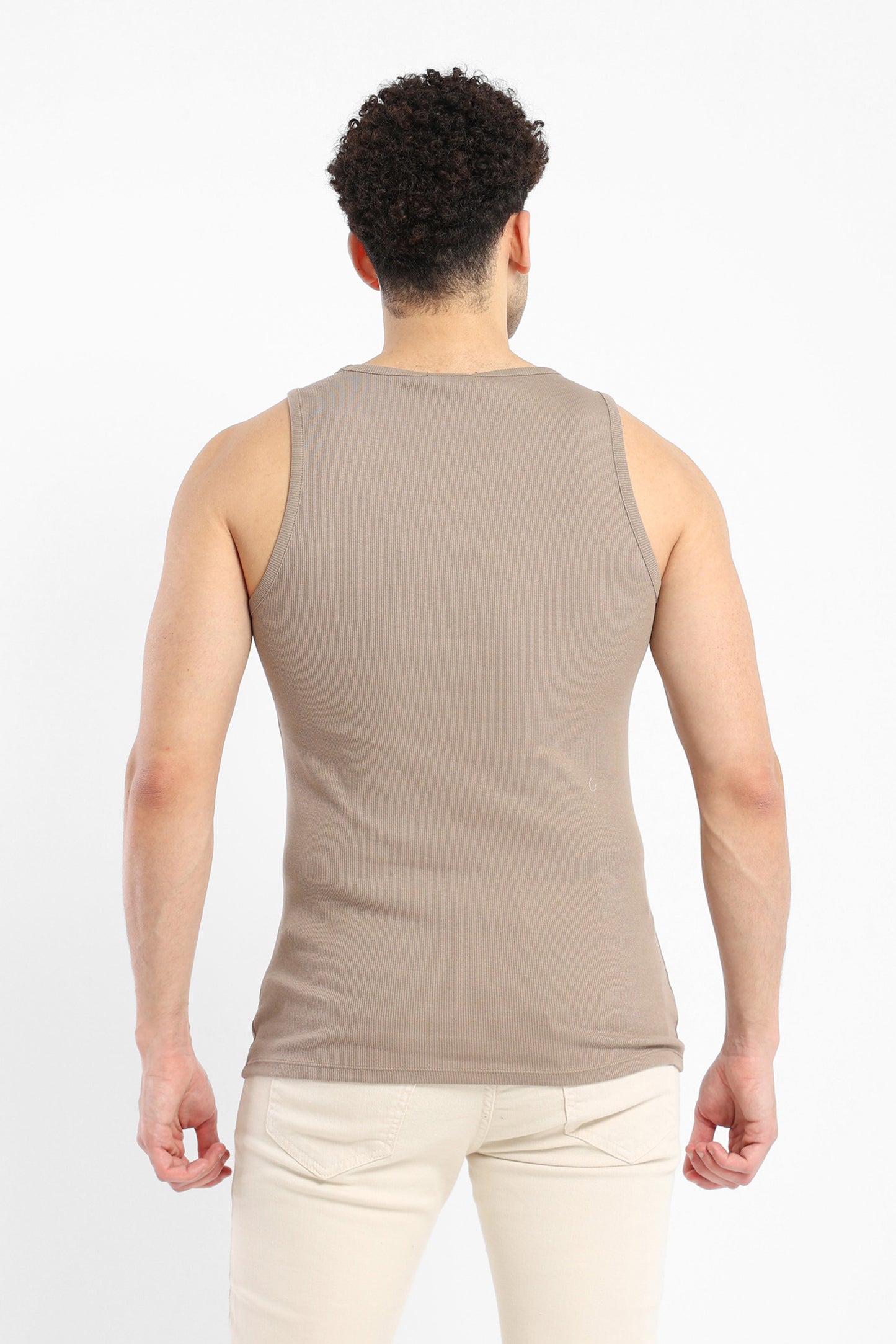 T-Shirt Basic Fitted Rib Tank Top - Outlet