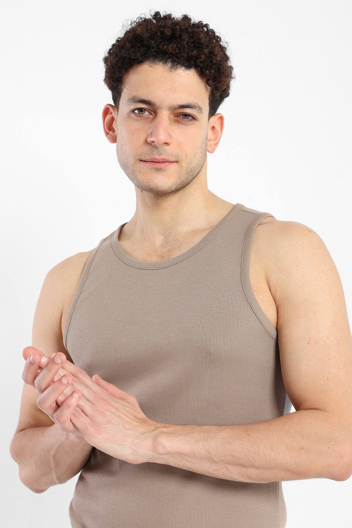 T-Shirt Basic Fitted Rib Tank Top - Outlet