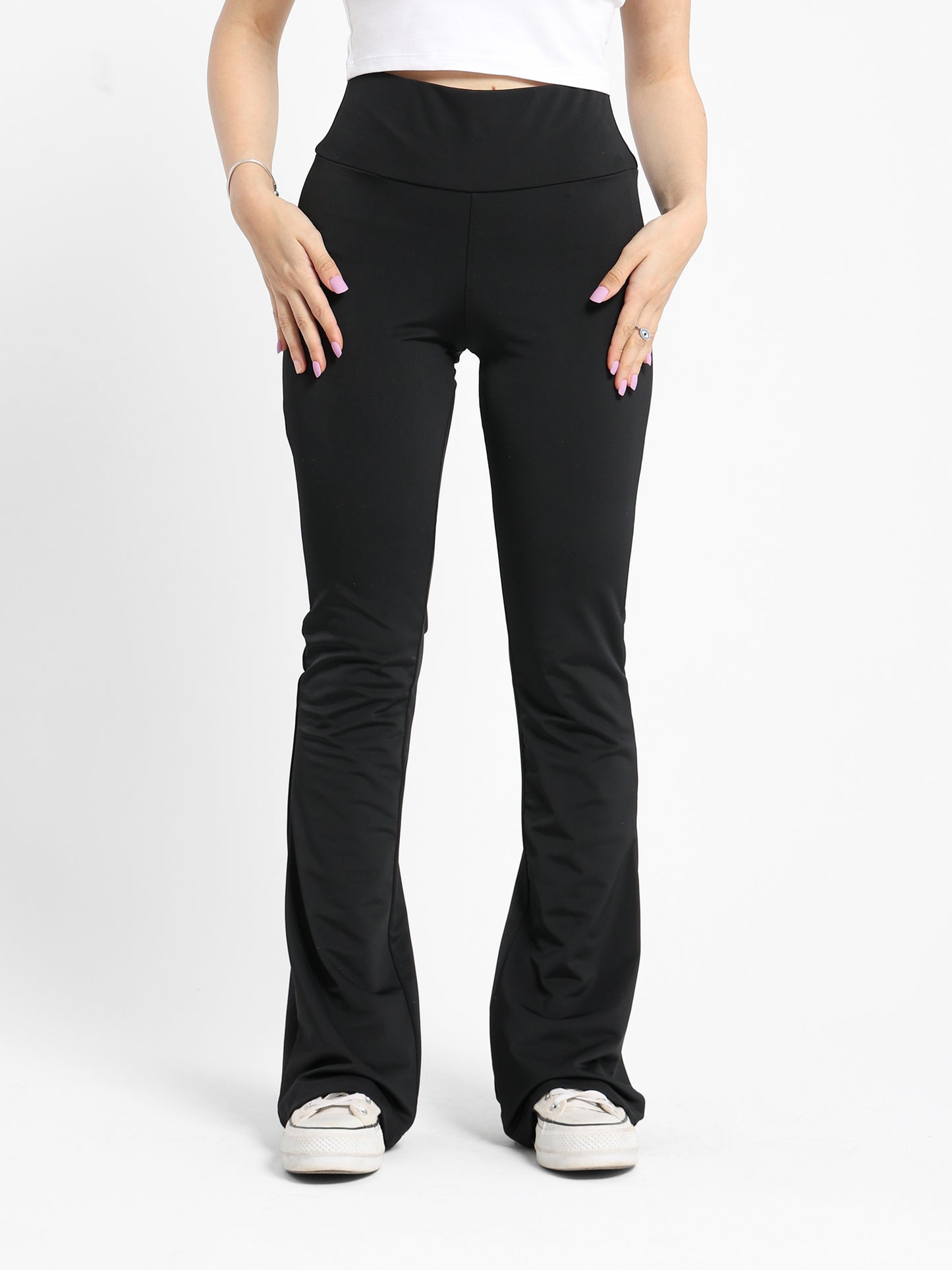Bootcut Solid Pants - Outlet