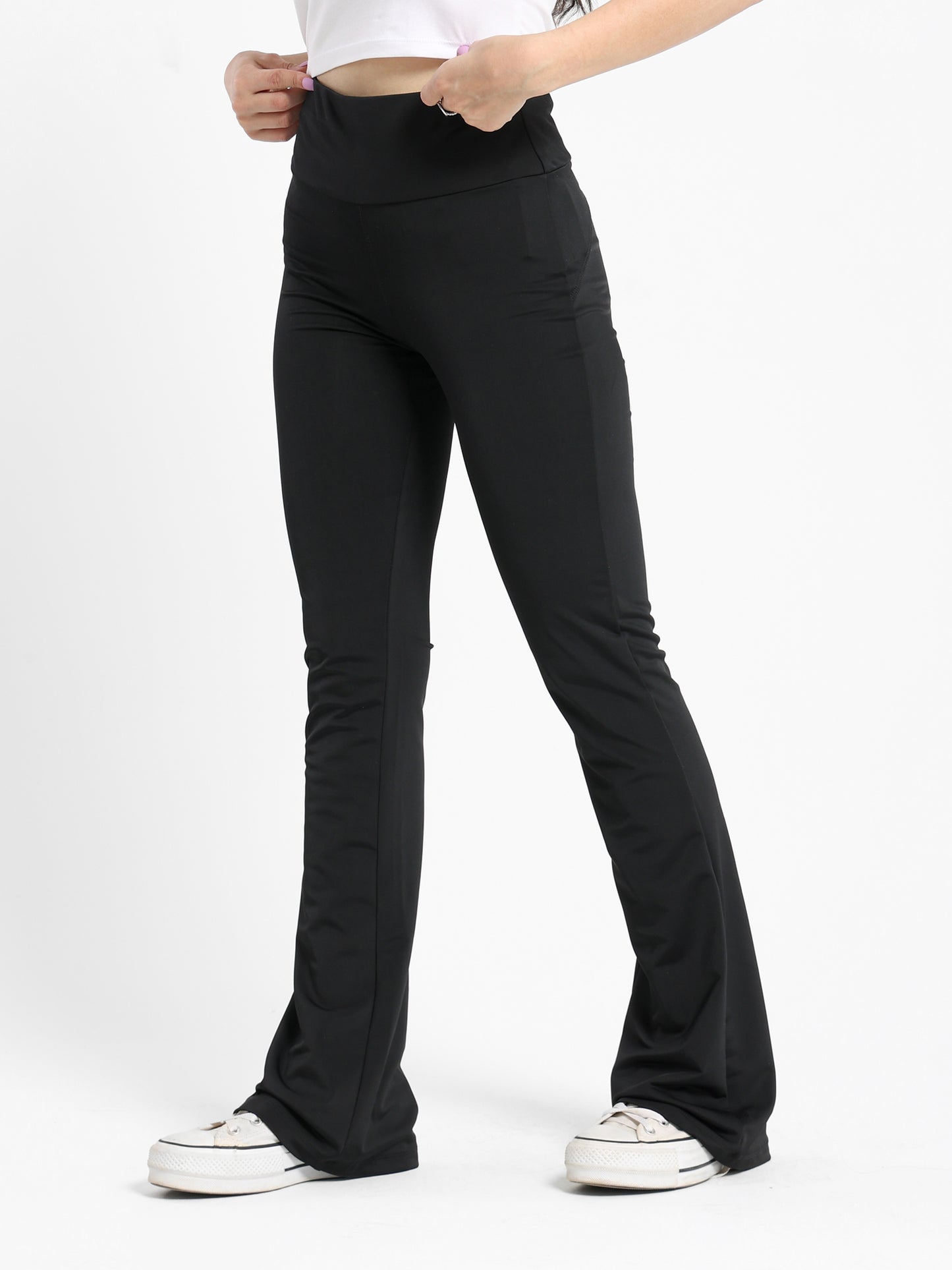 Bootcut Solid Pants - Outlet