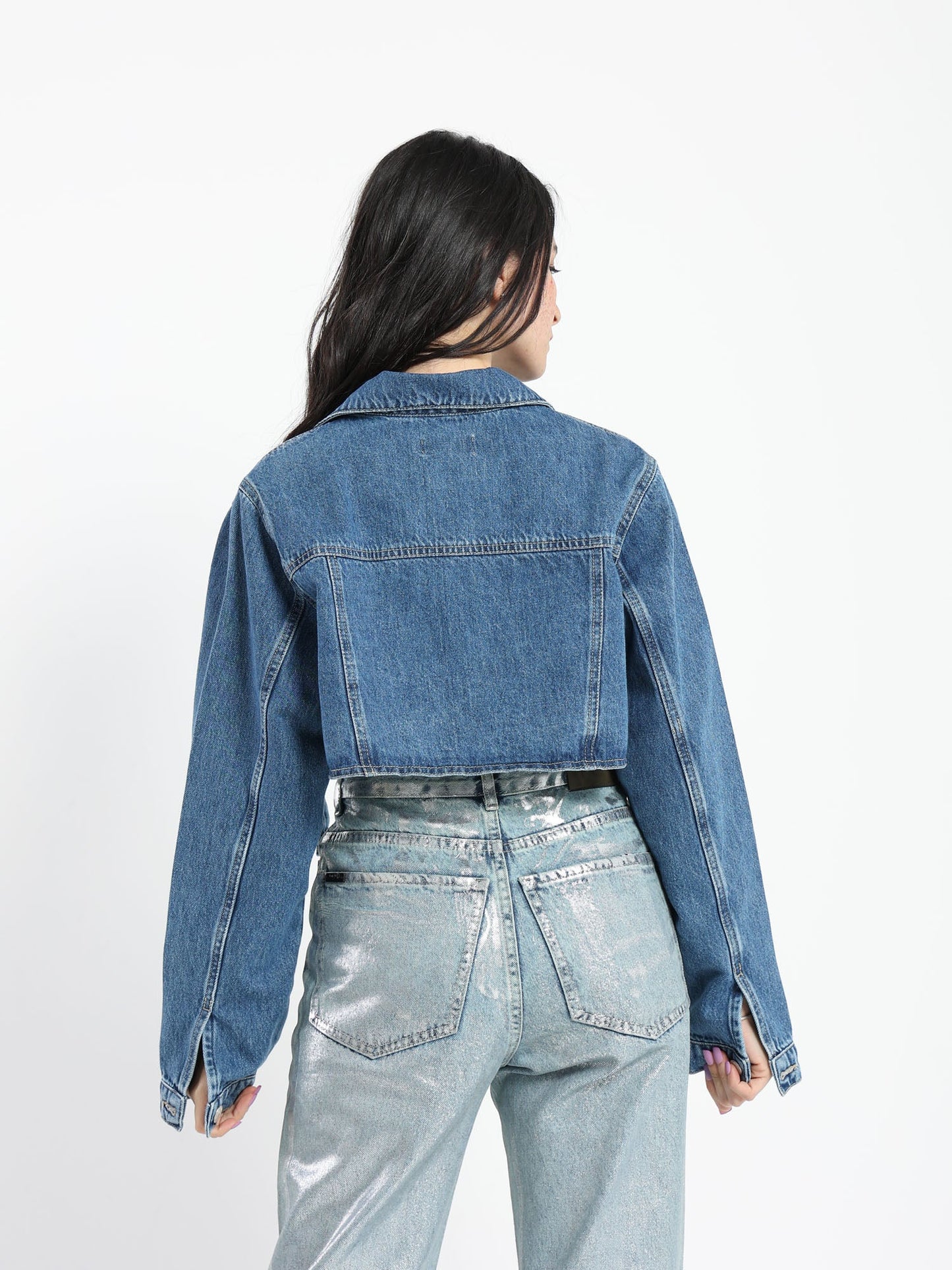 Denim Jacket - Cropped - With Pockets - Outlet