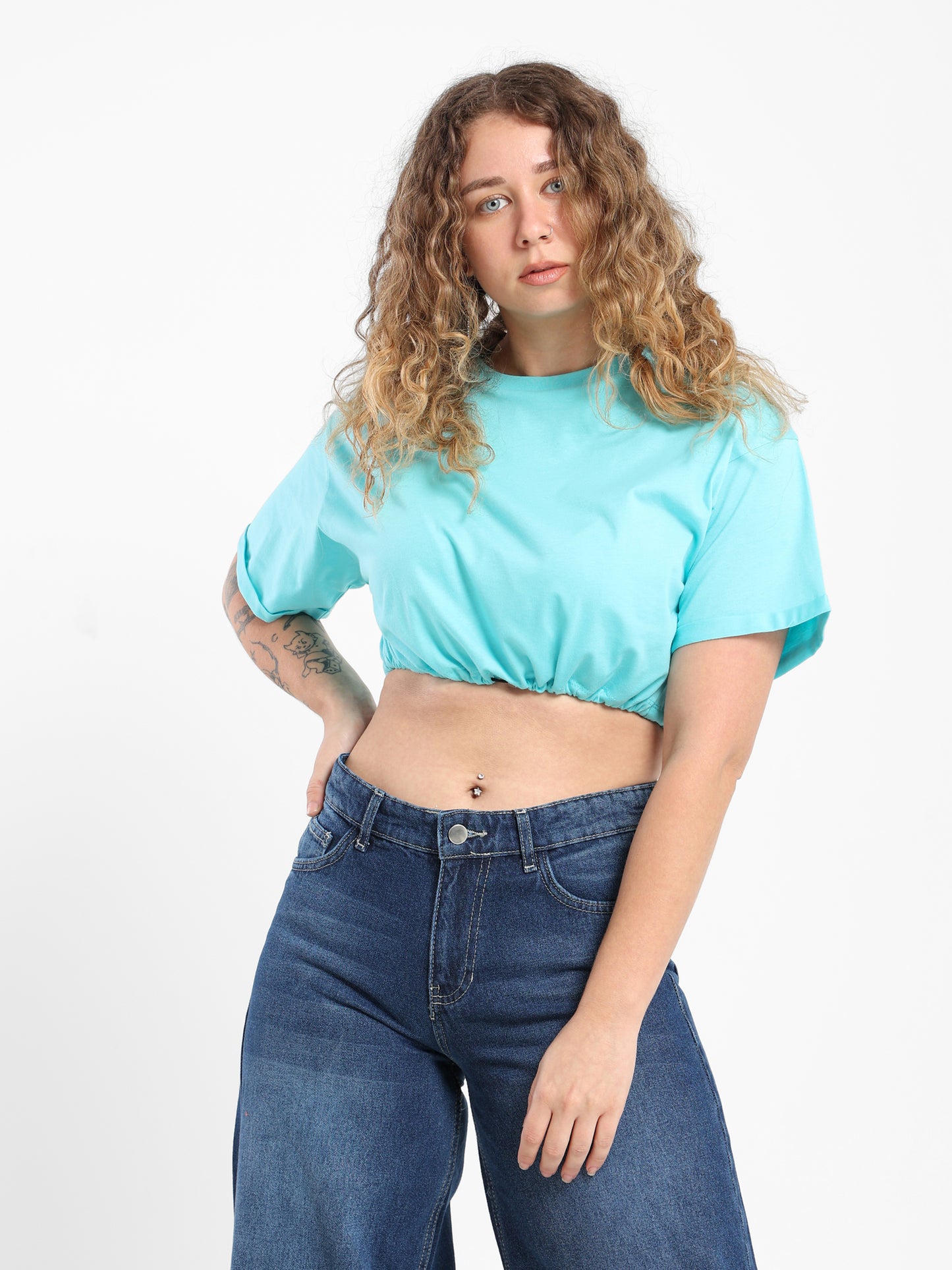 Drawstring Hem T-Shirt - Outlet