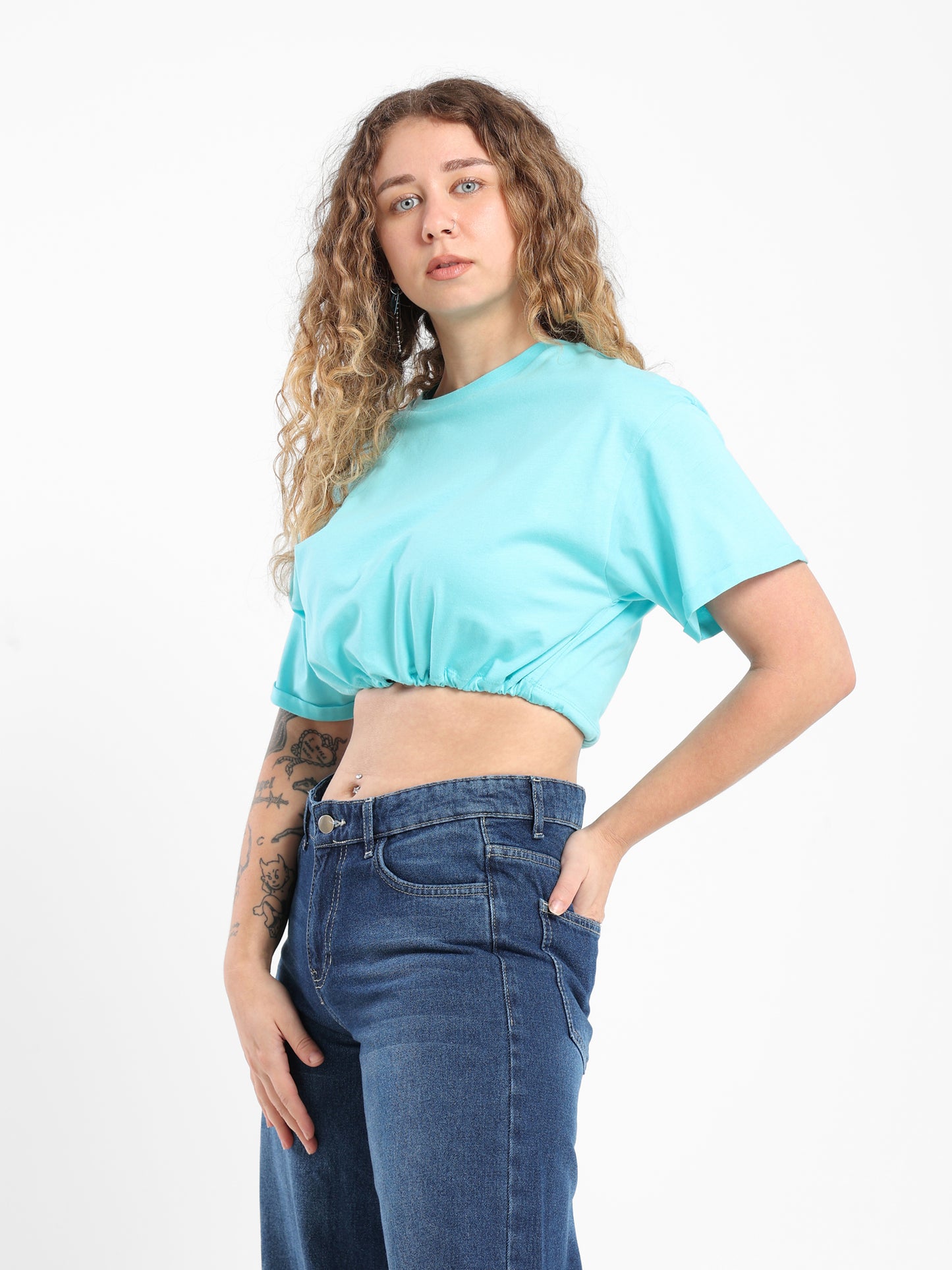 Drawstring Hem T-Shirt - Outlet