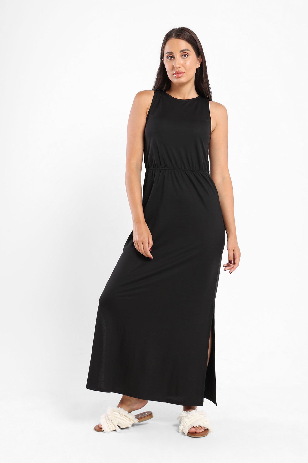 Basic Dress Long Dress Solid - Outlet