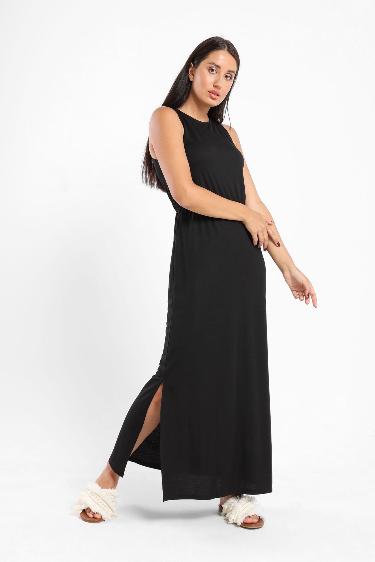 Basic Dress Long Dress Solid - Outlet