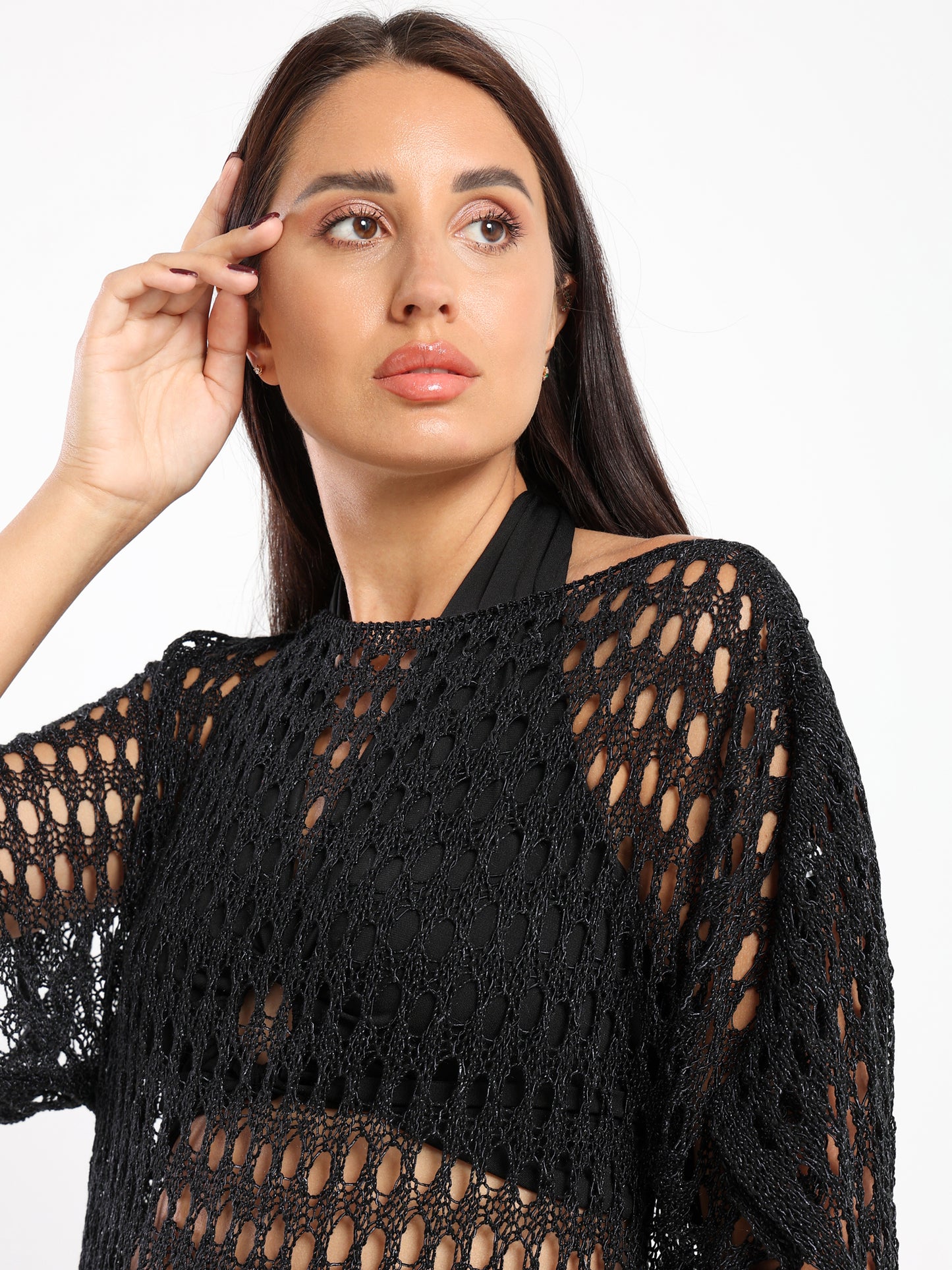 Loose Short Sleeve Tricot Dress - Outlet