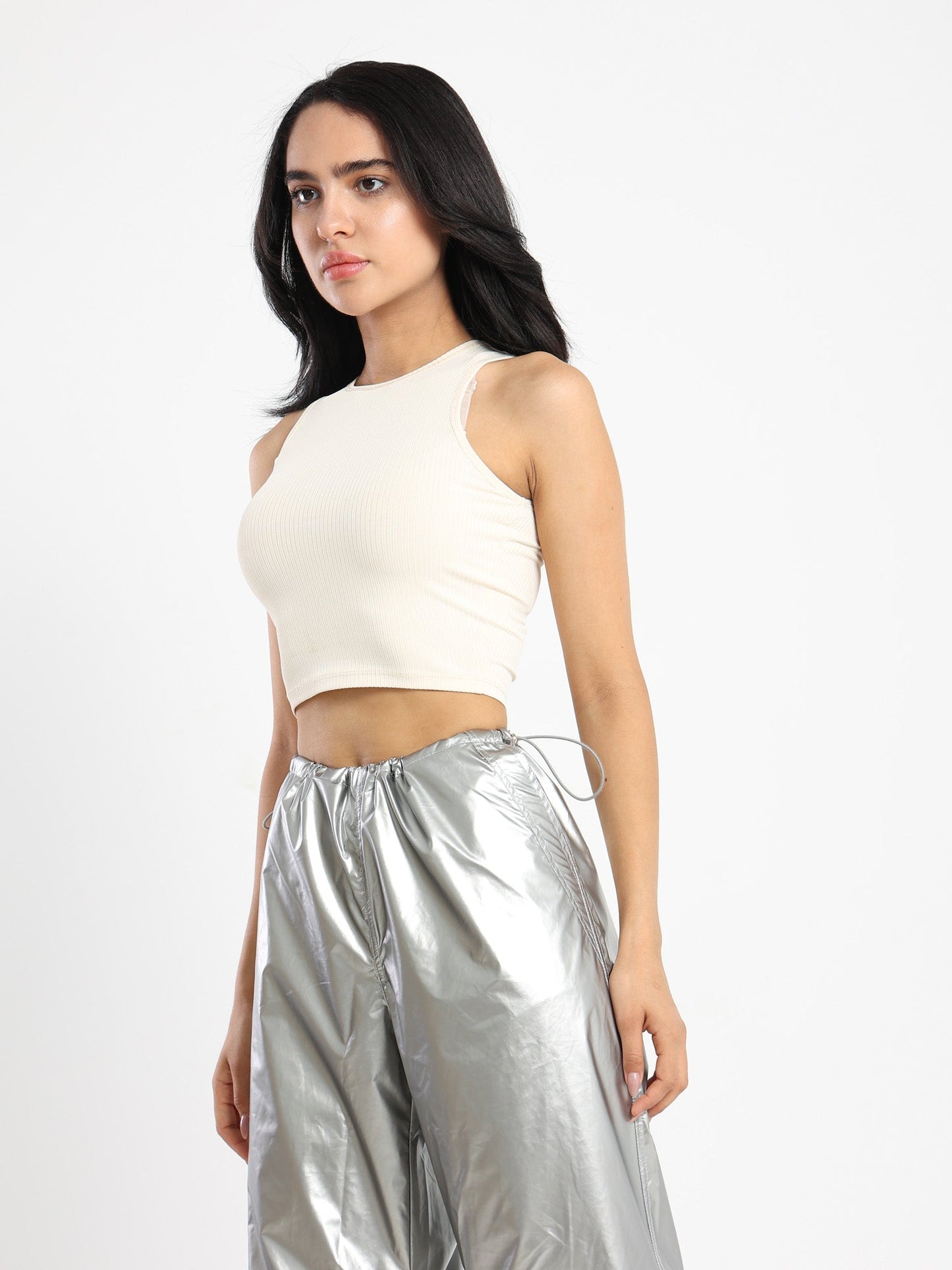 Cropped Halter Neck Top - Outlet