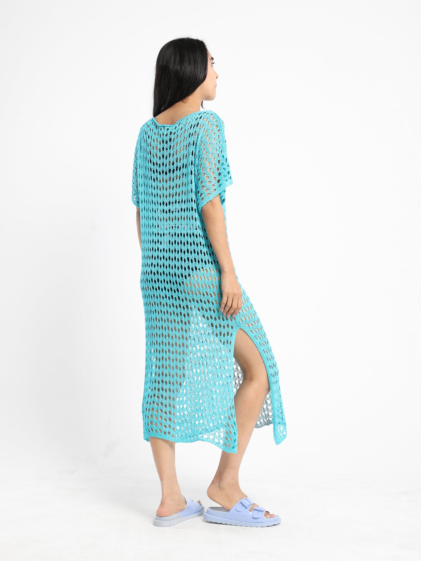 Loose Short Sleeve Tricot Dress - Outlet