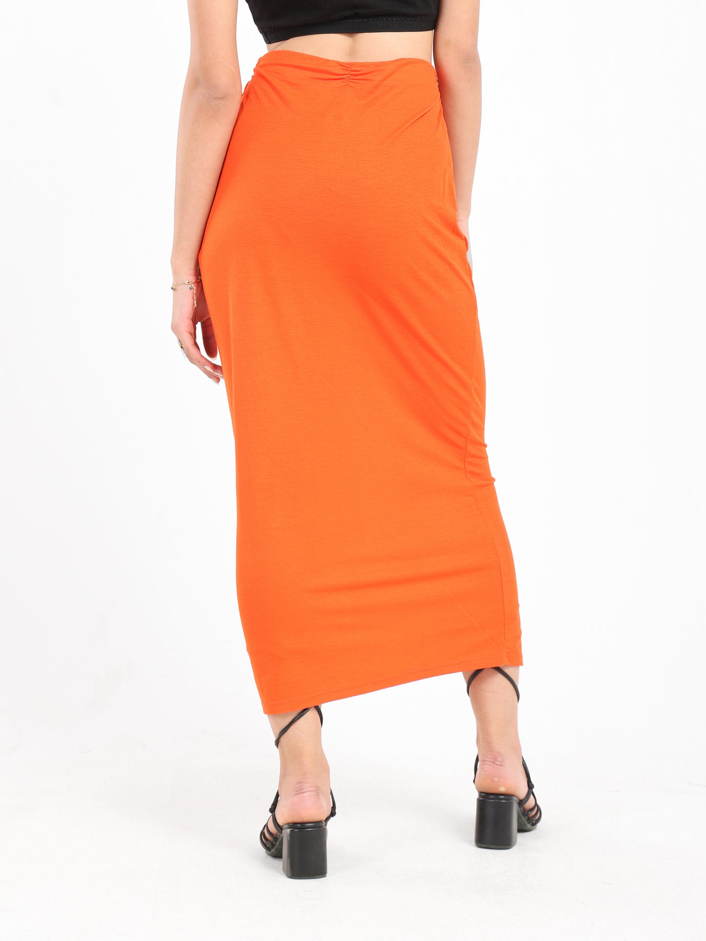 Front-Ruched Maxi Skirt - Outlet